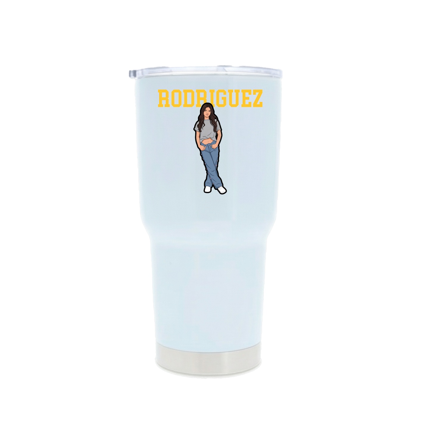30oz Stainless Steel Tumbler — Shirsey in White