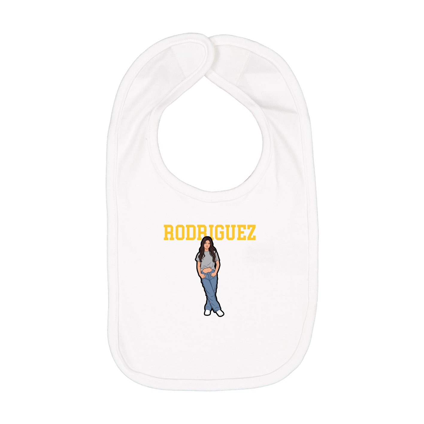 Infant Bib — Shirsey in White