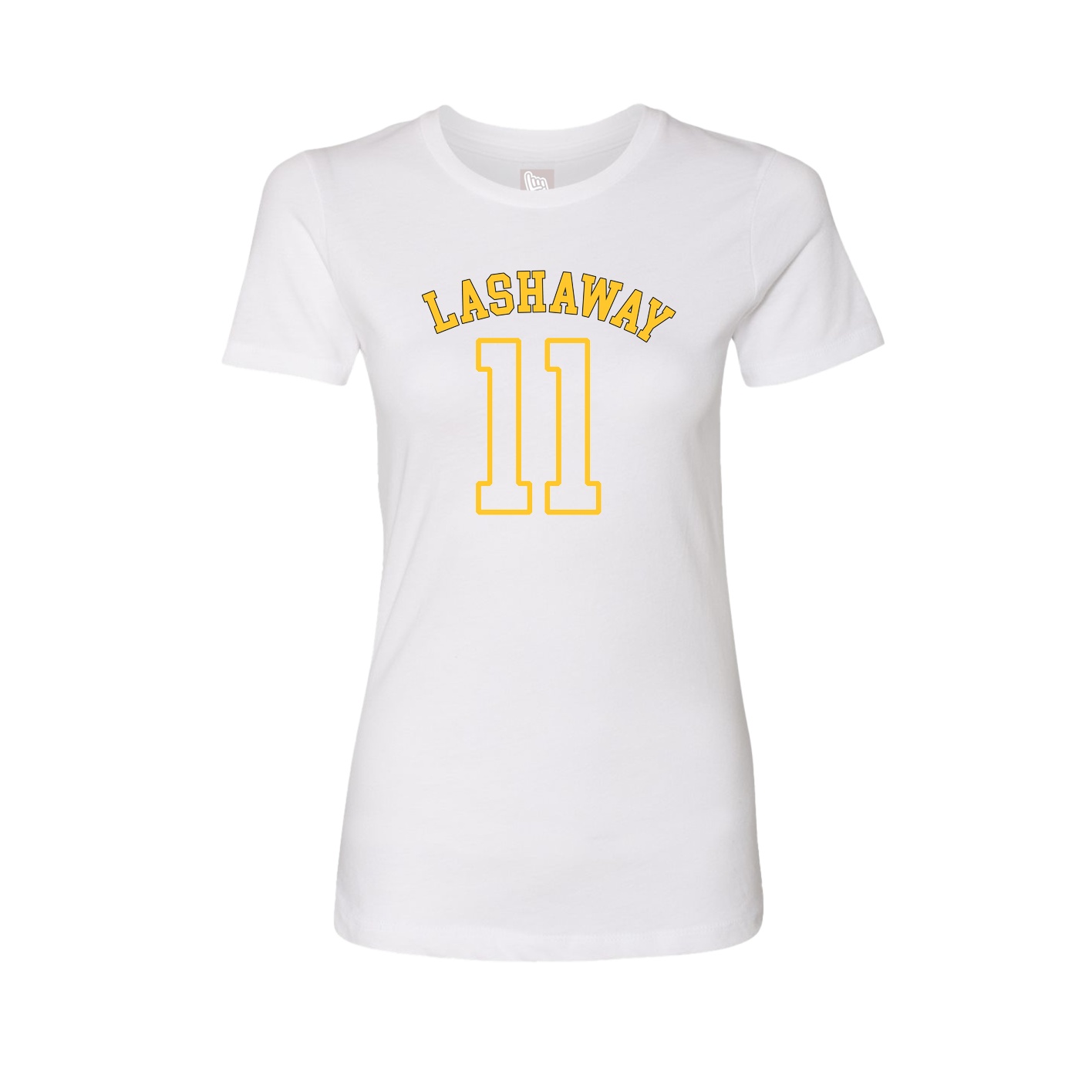 Fitted Women's Tee — Shirsey Arch in White