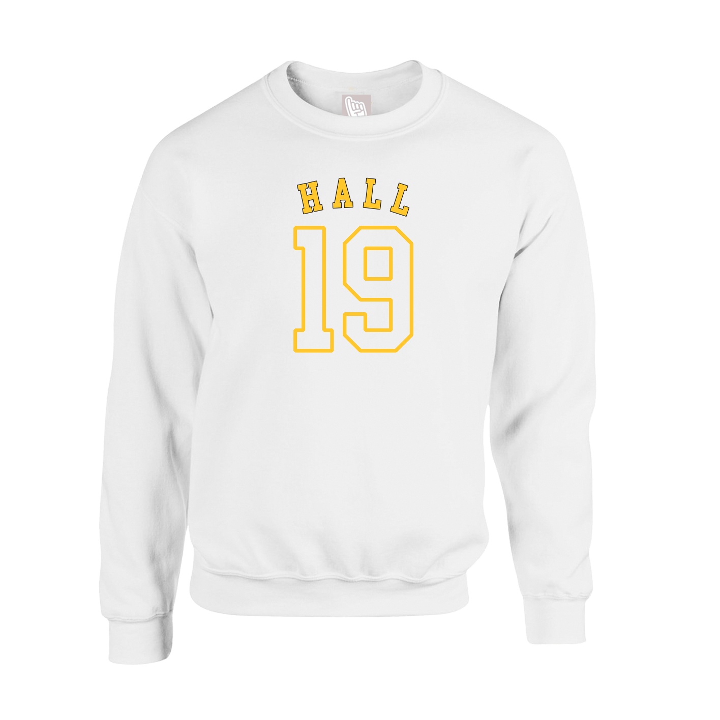 Fleece Crew — Shirsey Arch in White