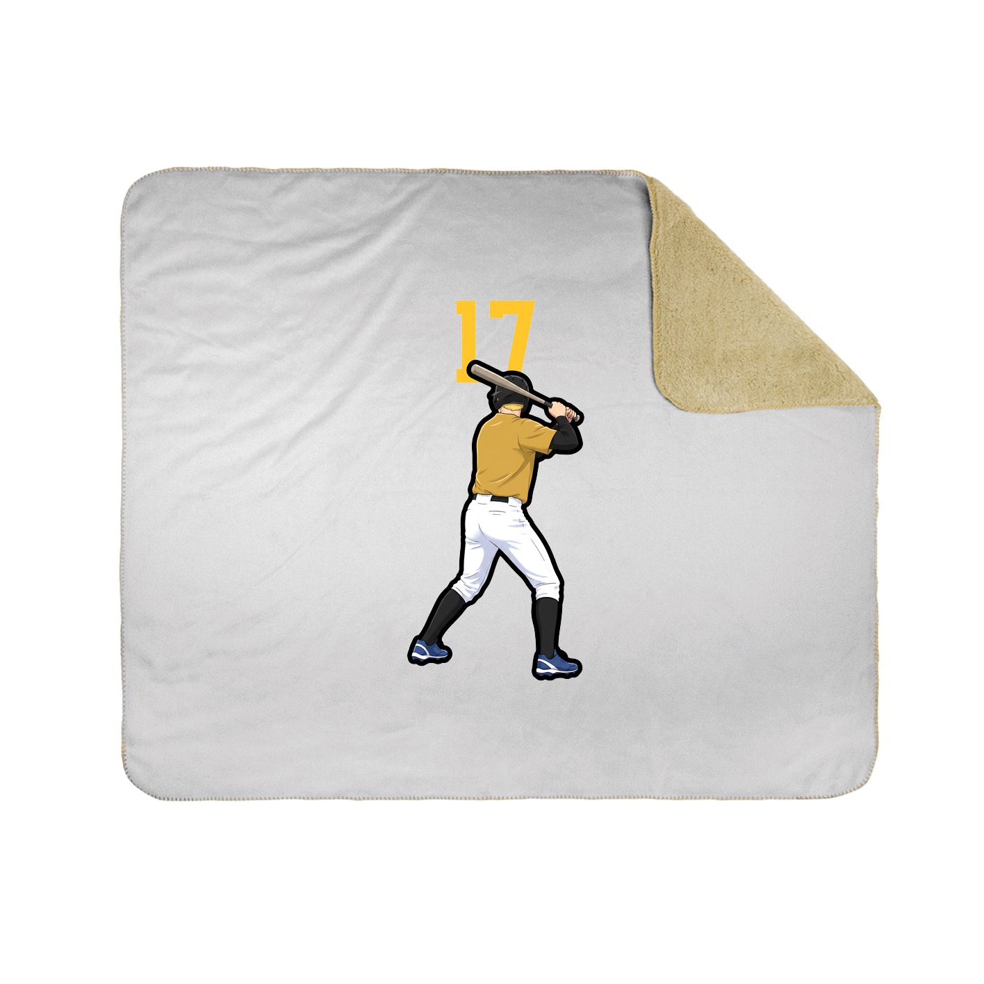 Throw Blanket — Number Top in White