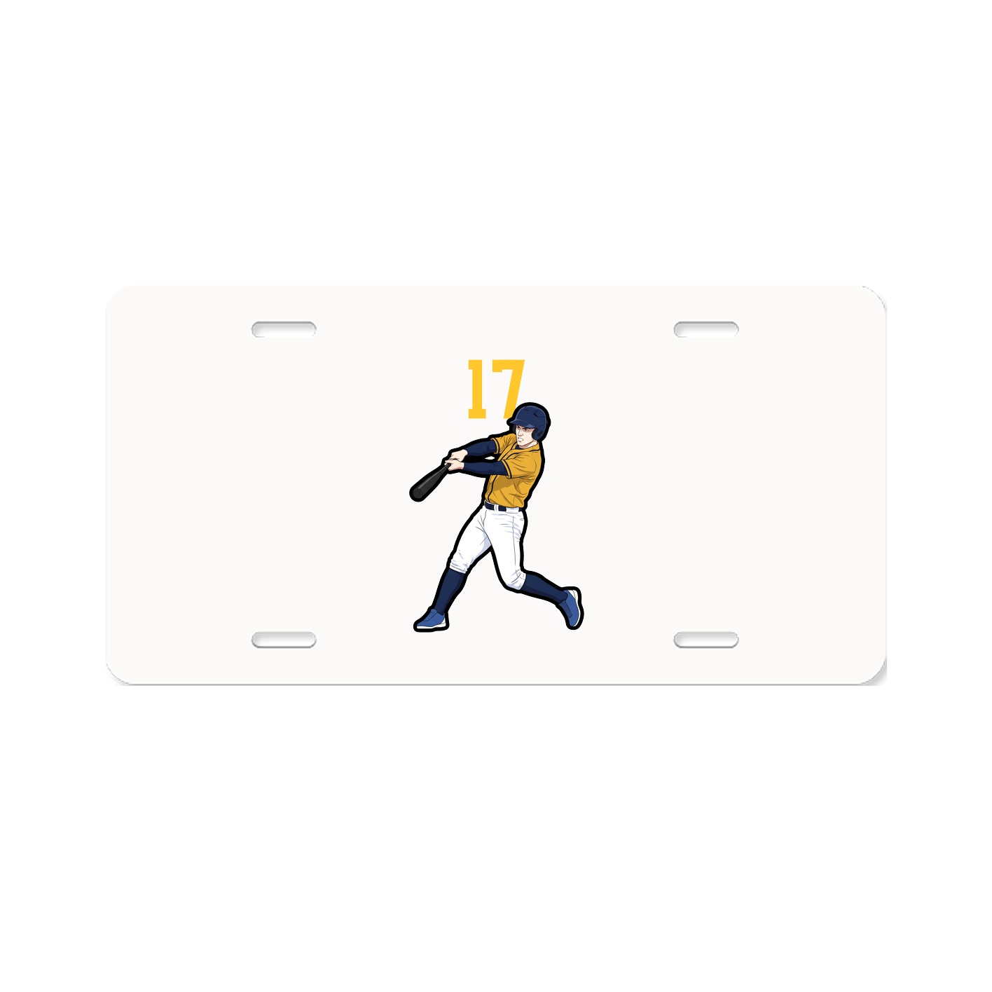License Plate — Number Top in Classic