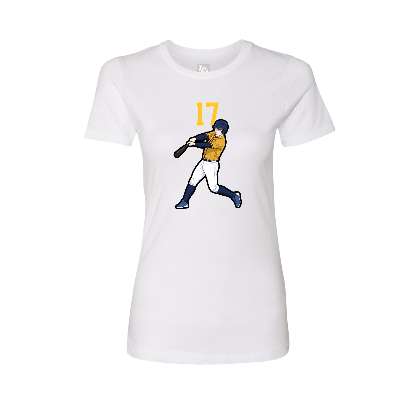 Fitted Women's Tee — Number Top in White
