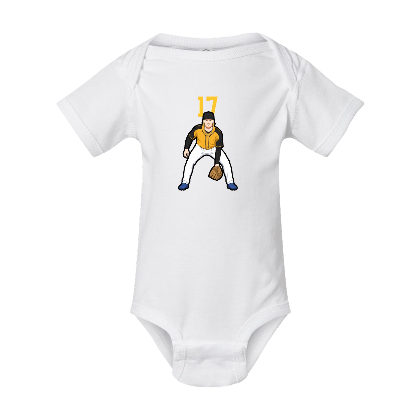 Baby Onesie — Number Top in White