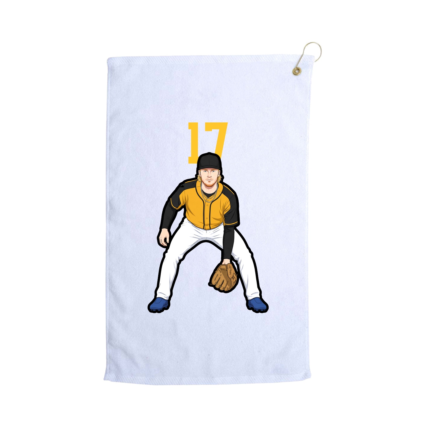 Golf Towel — Number Top in White