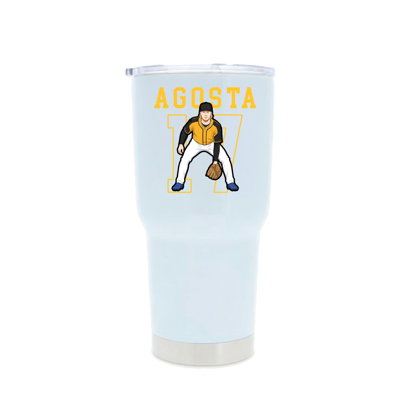 30oz Stainless Steel Tumbler — Shirsey in White