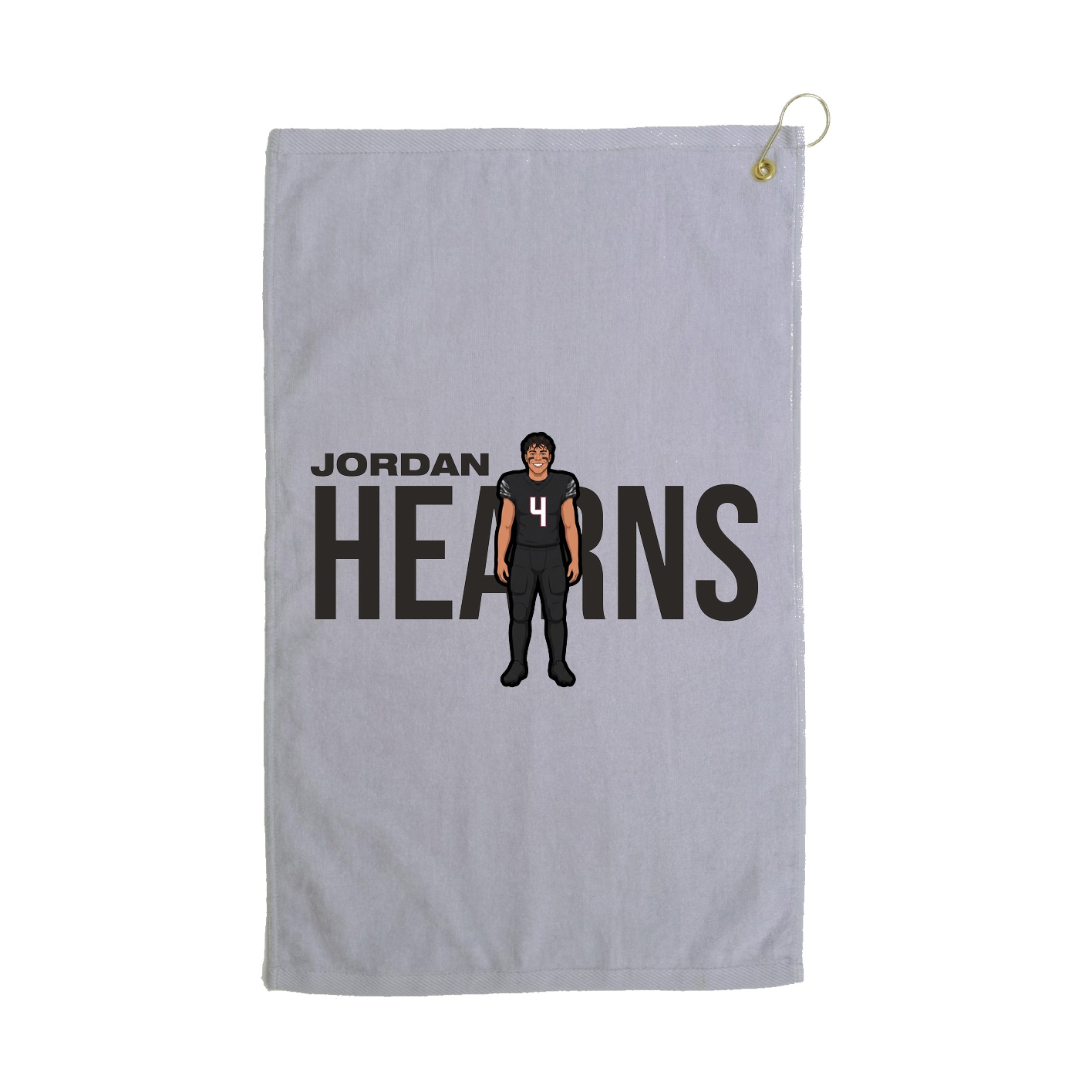 Golf Towel — Player Name in Grey