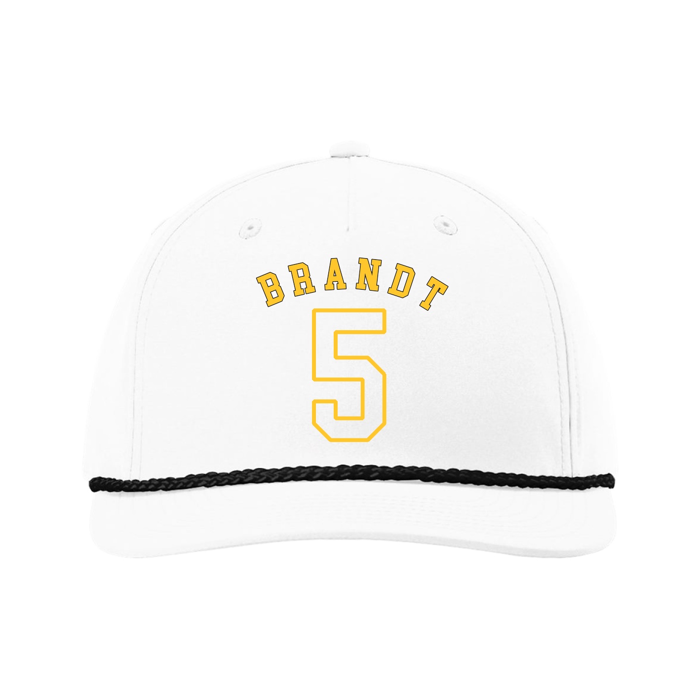 Five-Panel Classic Rope Cap — Shirsey Arch in White
