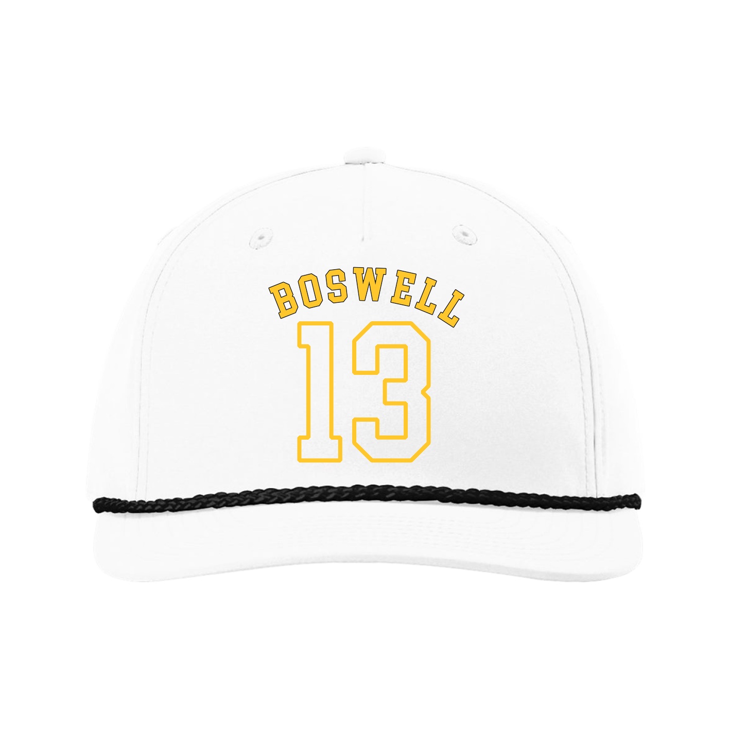 Five-Panel Classic Rope Cap — Shirsey Arch in White