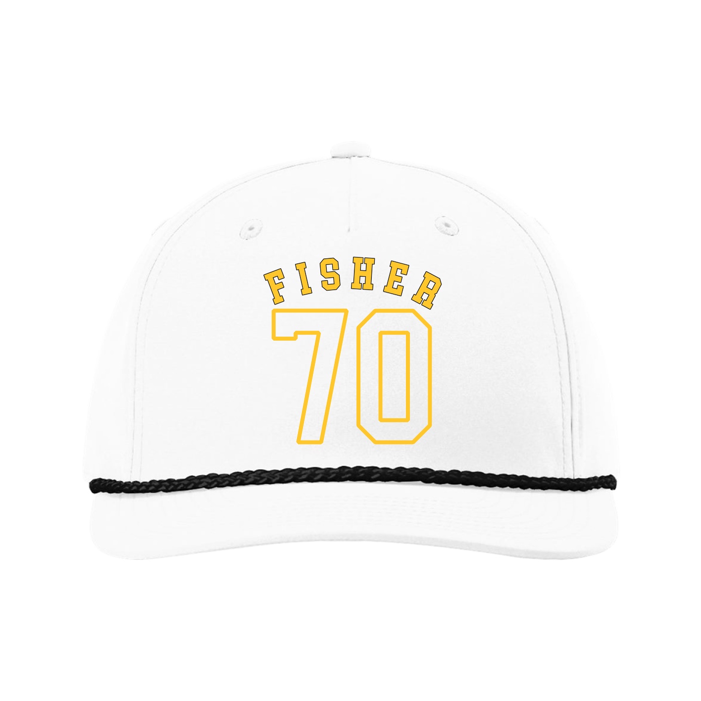 Five-Panel Classic Rope Cap — Shirsey Arch in White