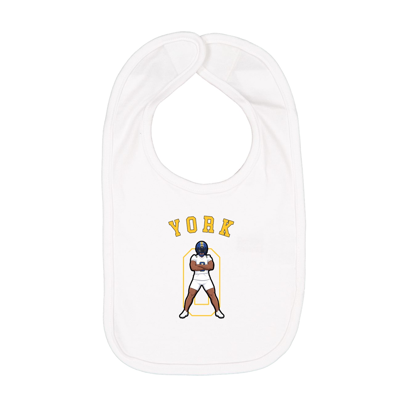 Infant Bib — Shirsey Arch in White