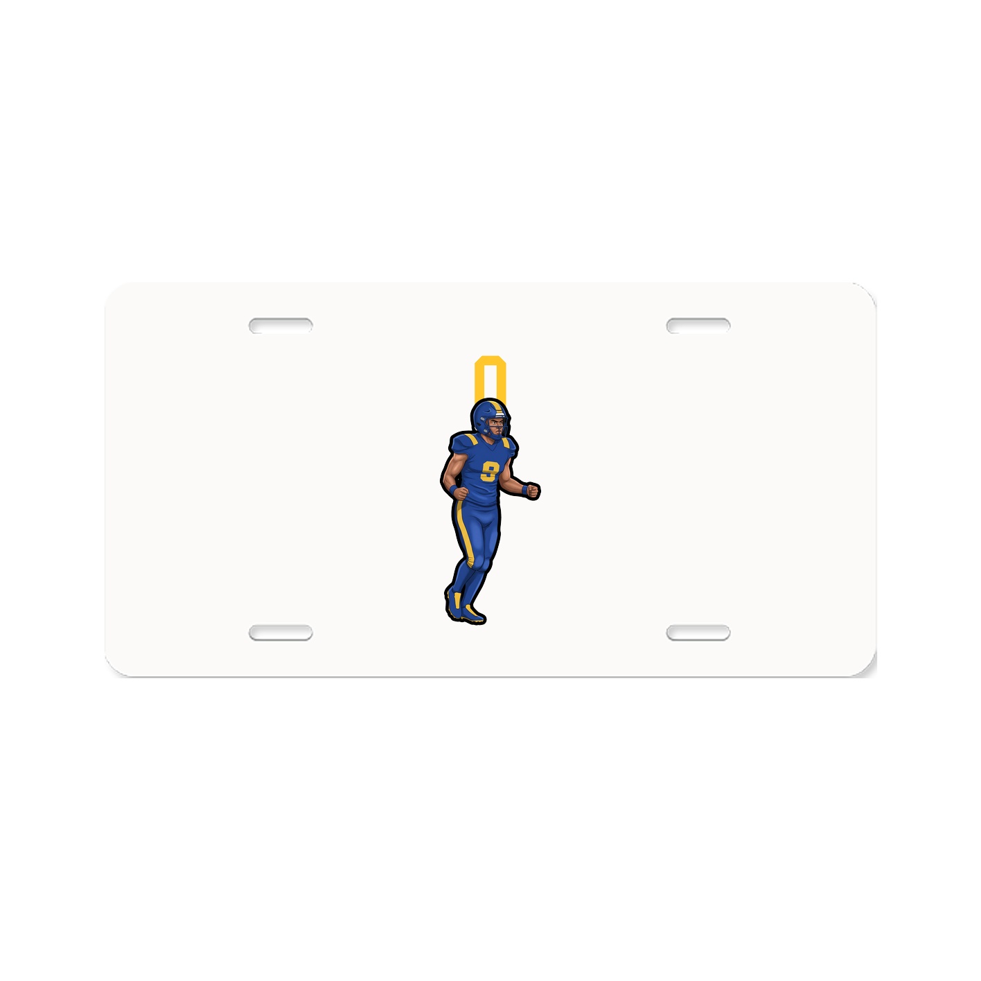License Plate — Number Top in Classic