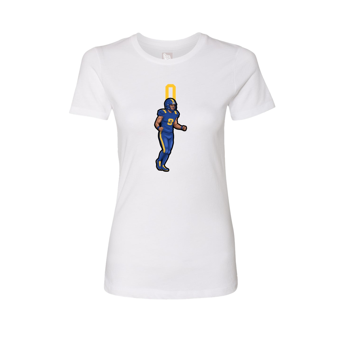 Fitted Women's Tee — Number Top in White