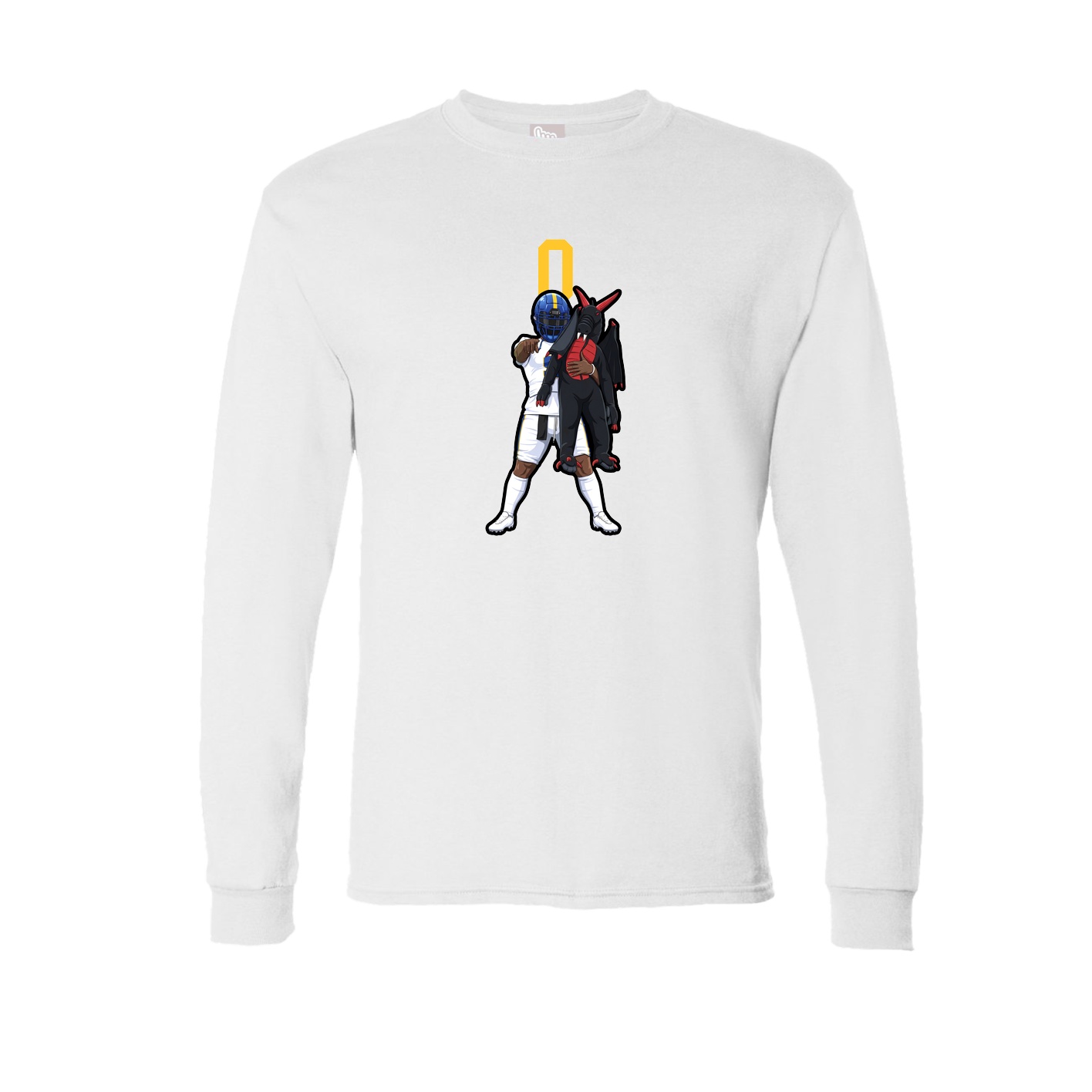 Long Sleeve Tee — Number Top in White
