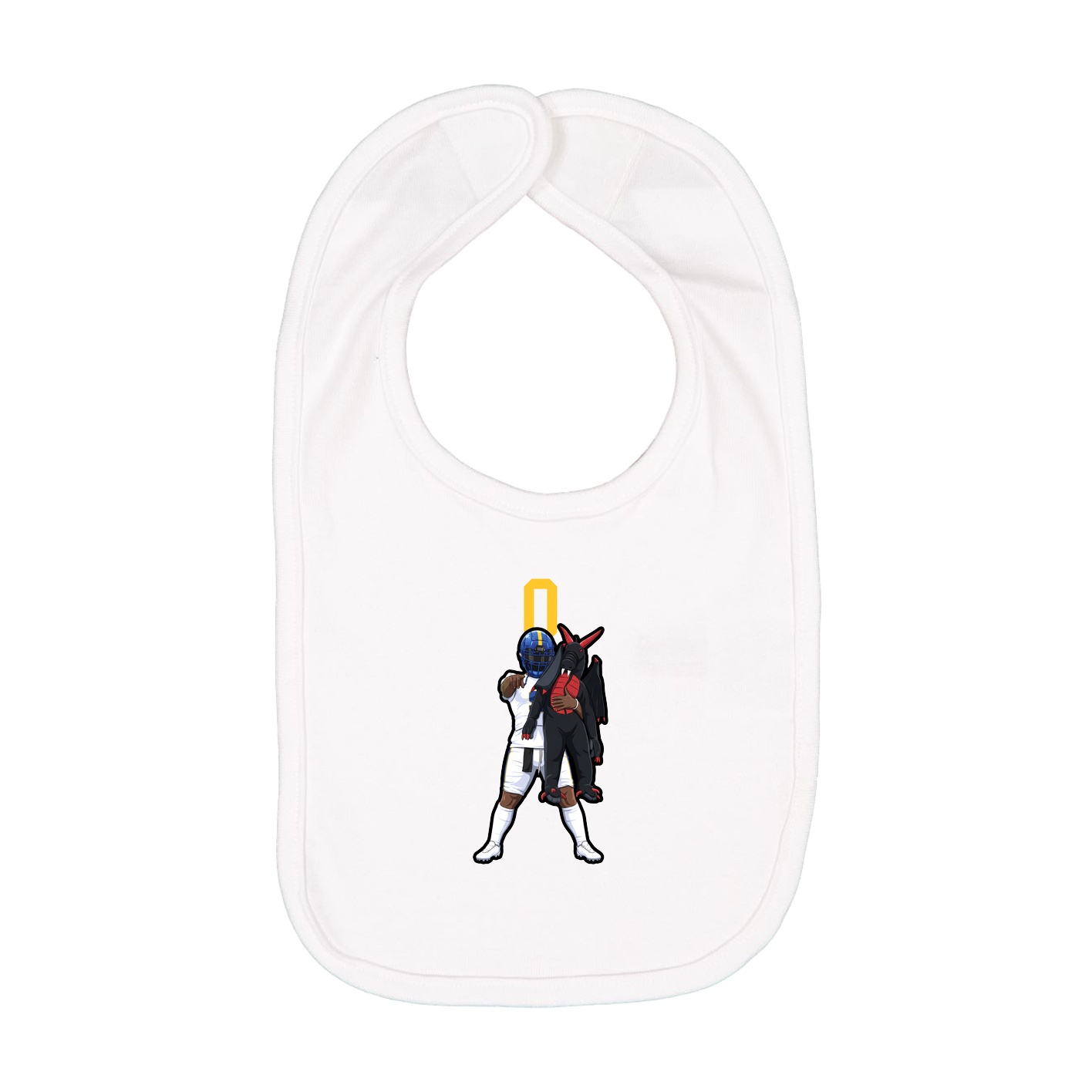 Infant Bib — Number Top in White