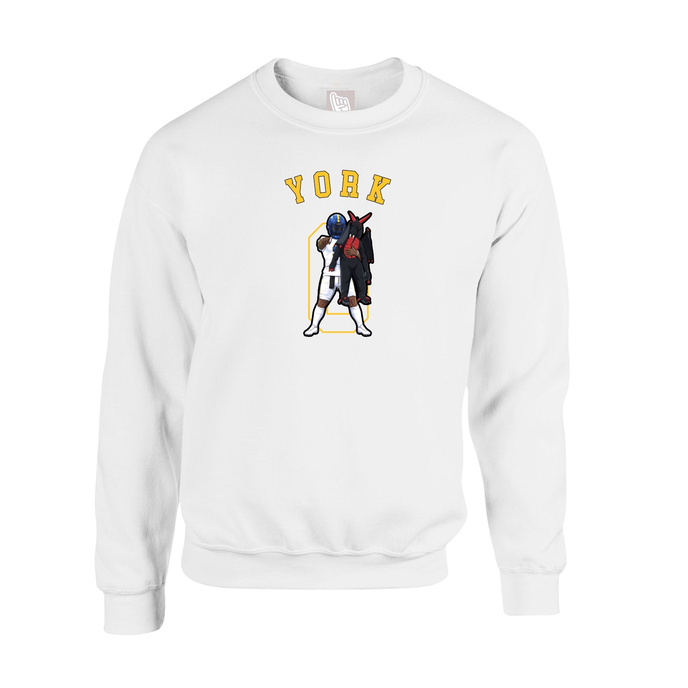 Fleece Crew — Shirsey Arch in White