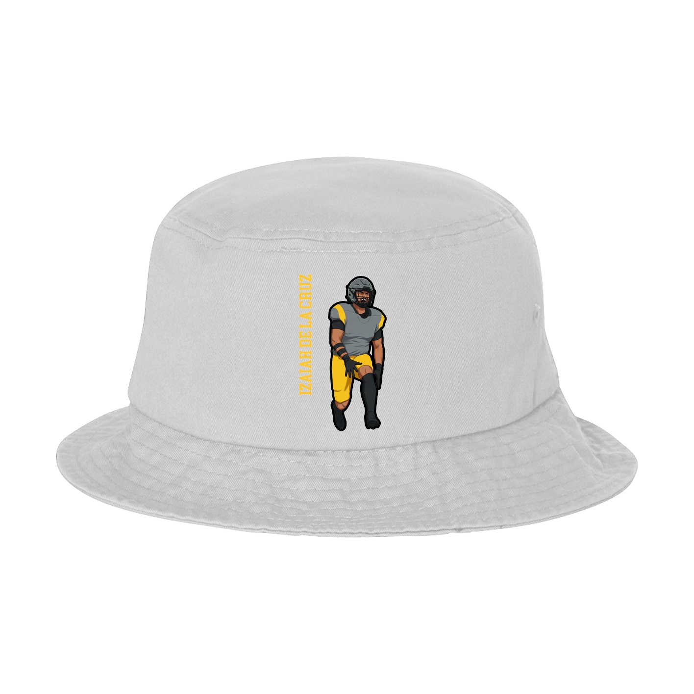 Bucket Cap — Name Vertical in White