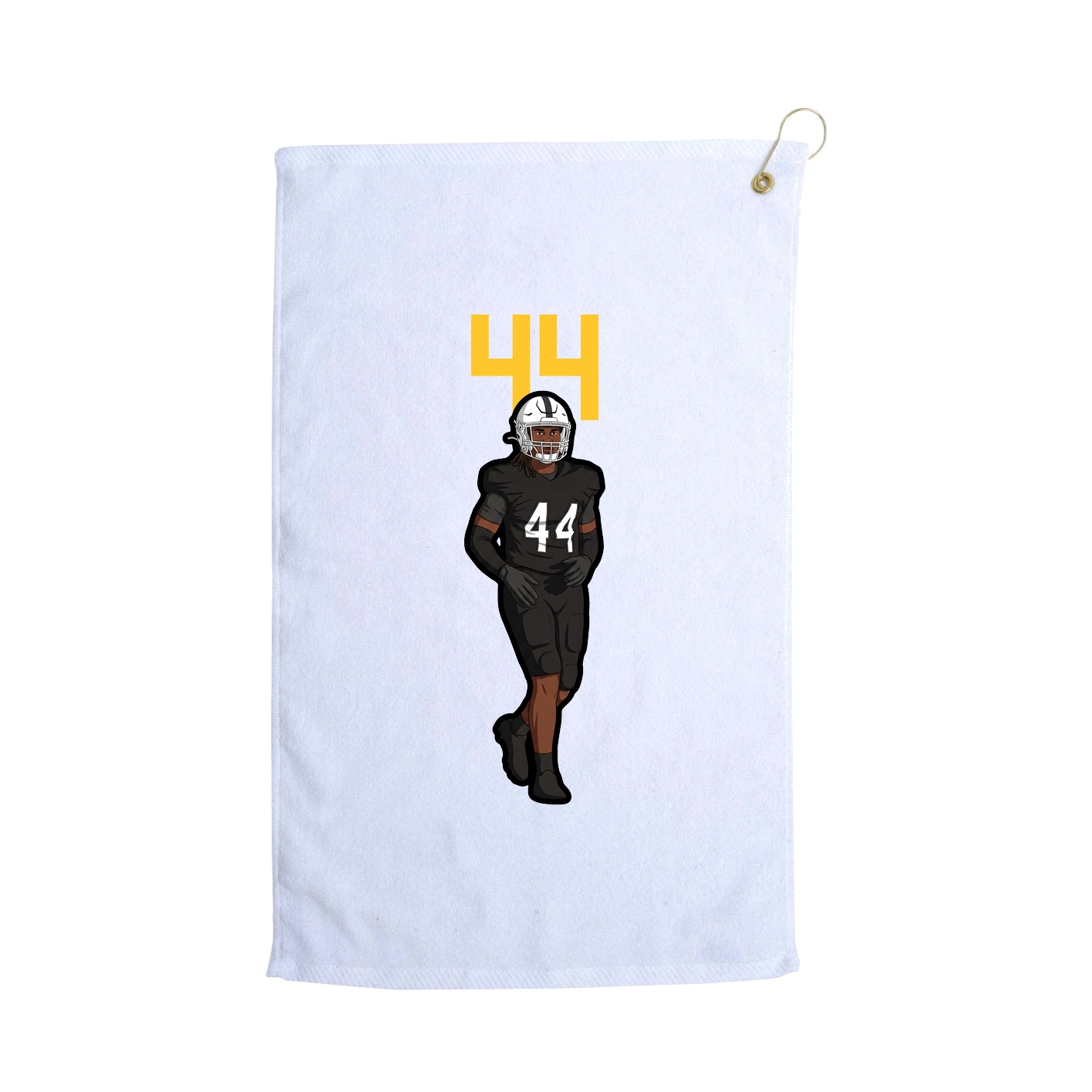 Golf Towel — Number Top in White