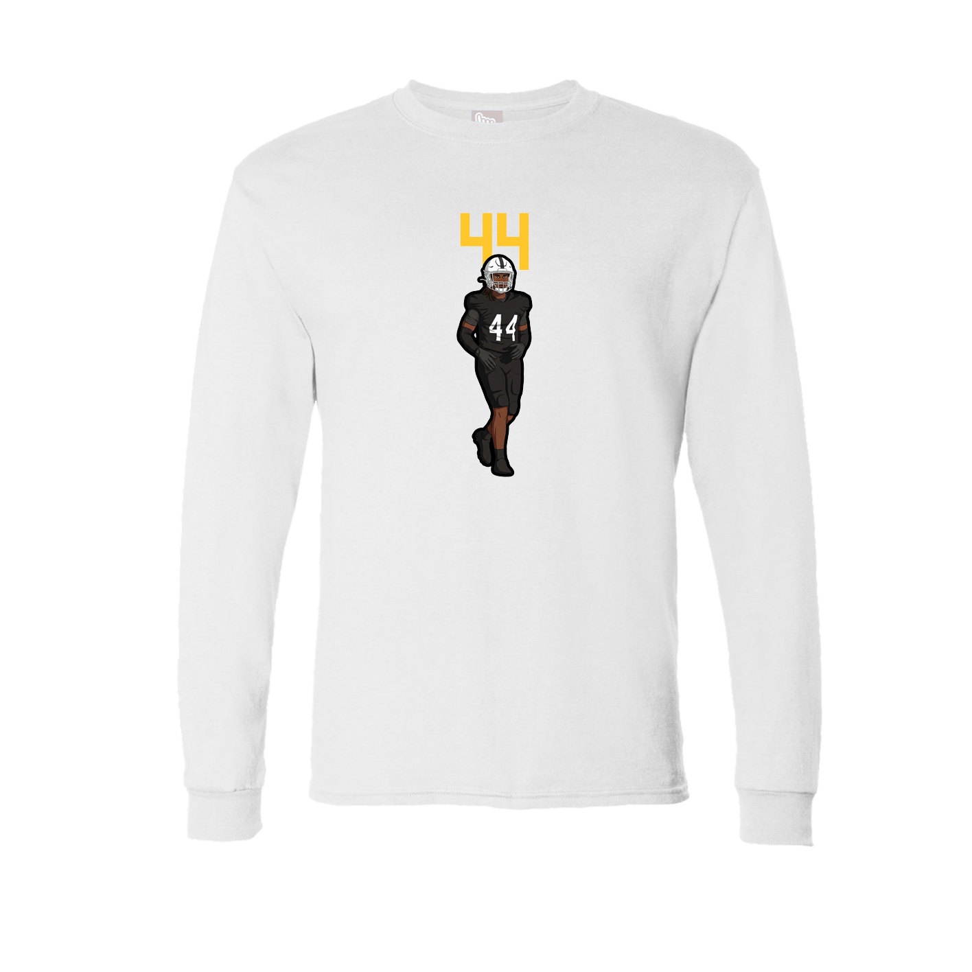 Long Sleeve Tee — Number Top in White
