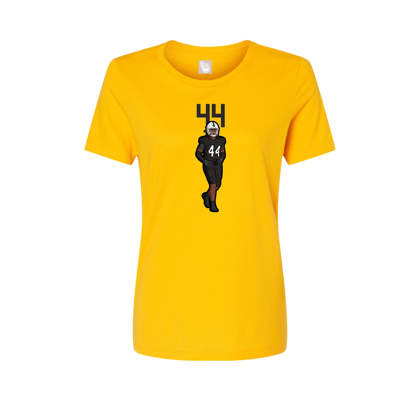 Womens Tee — Number Top in Gold