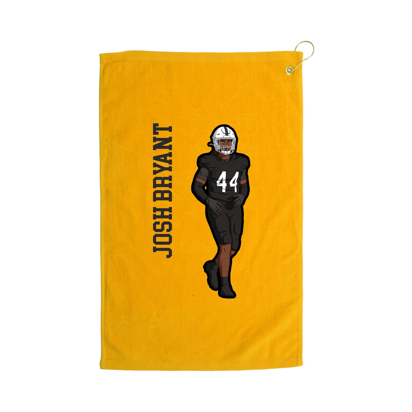 Golf Towel — Name Vertical in Gold