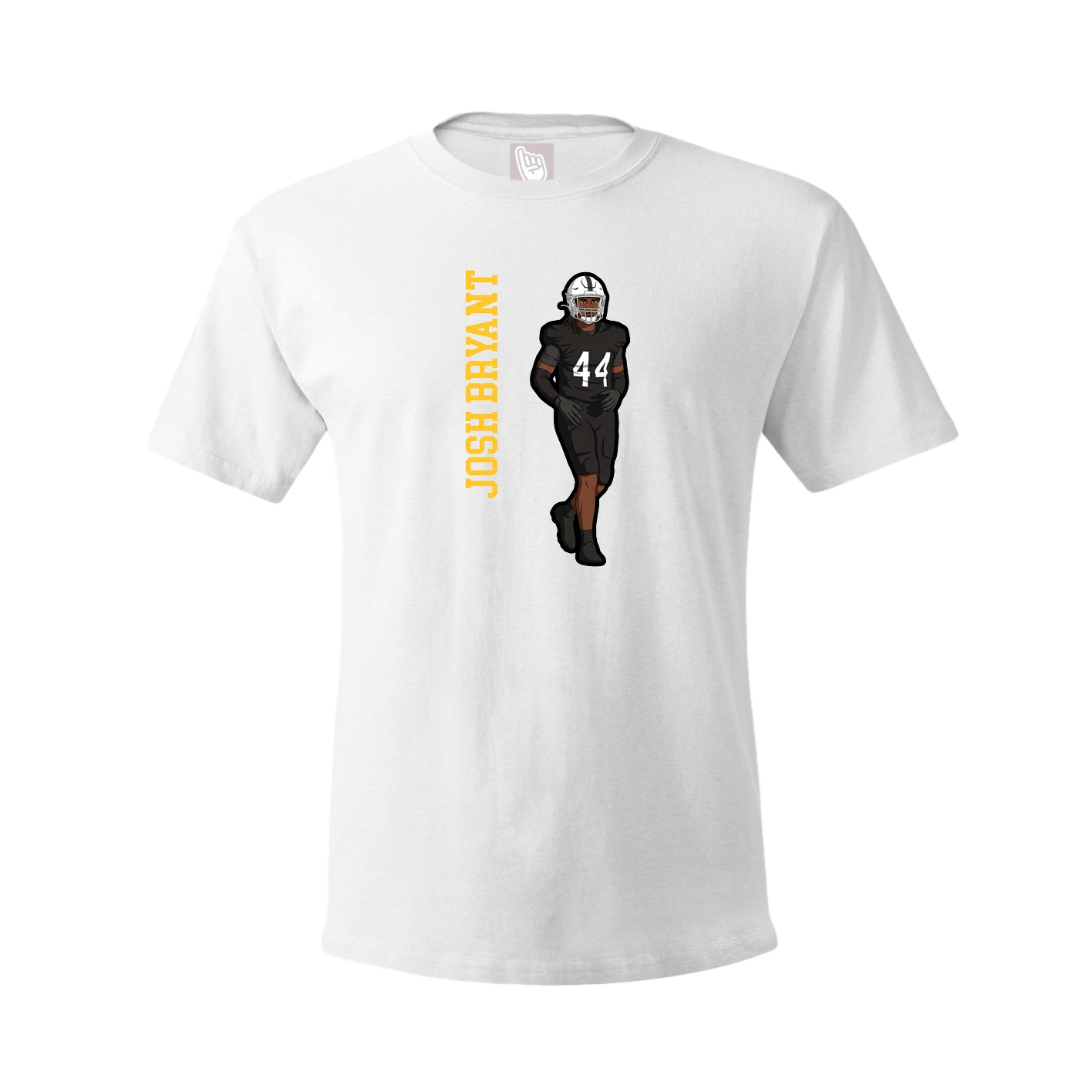 Youth Tee — Name Vertical in White