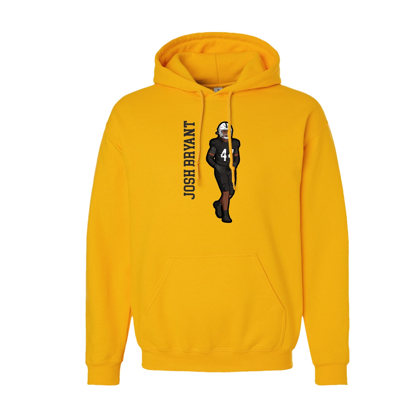 Hoodie — Name Vertical in Gold