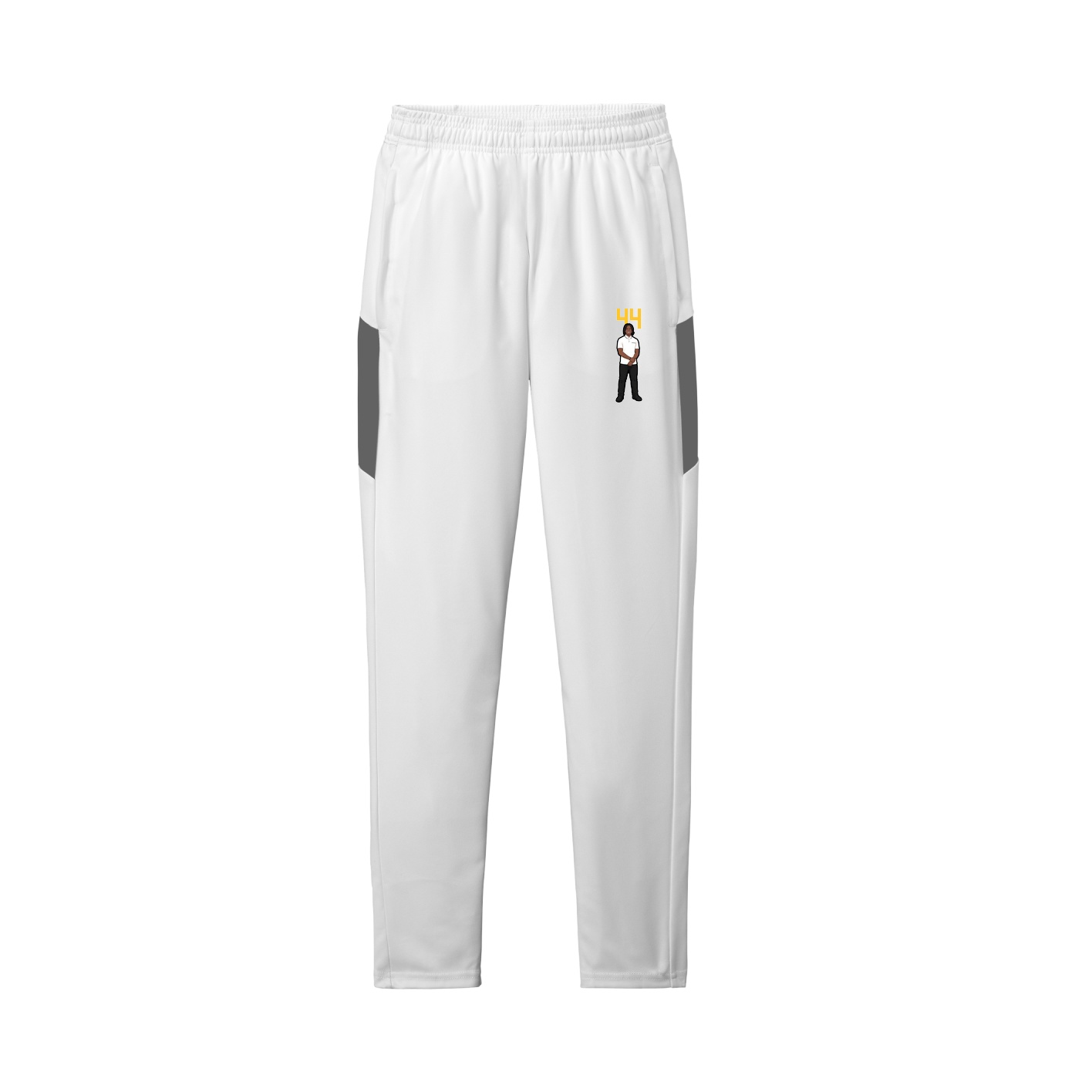 Team Travel Pant — Number Top in White/Grey