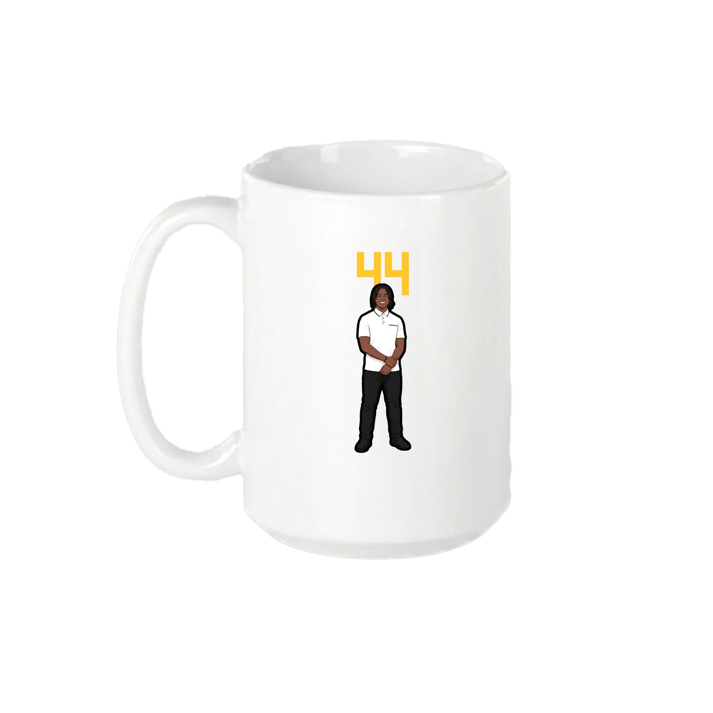 15oz Coffee Mug — Number Top in White