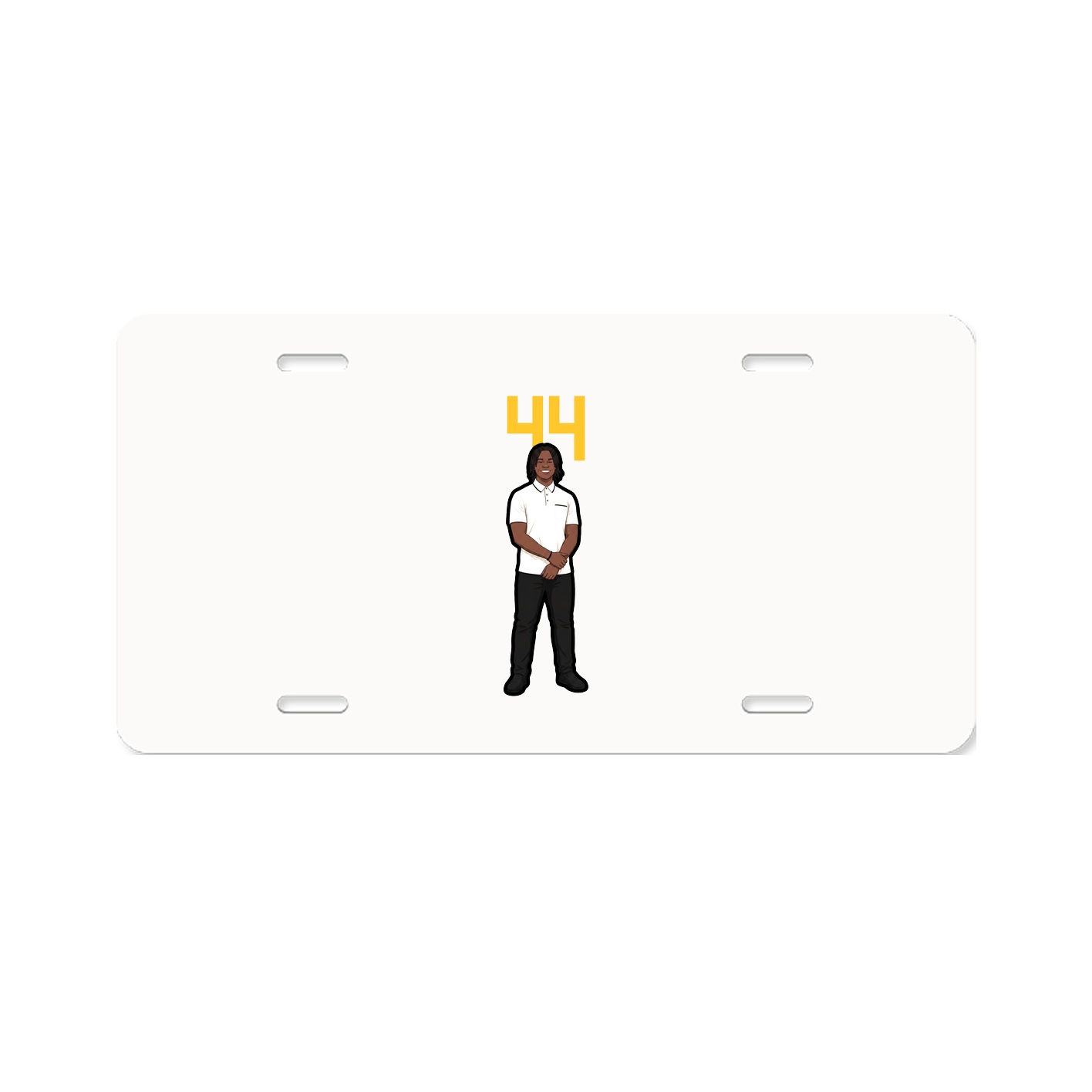 License Plate — Number Top in Classic