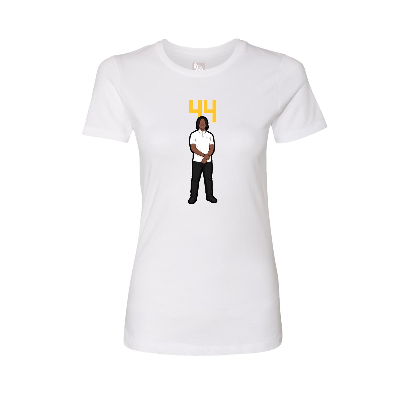 Womens Tee — Number Top in White