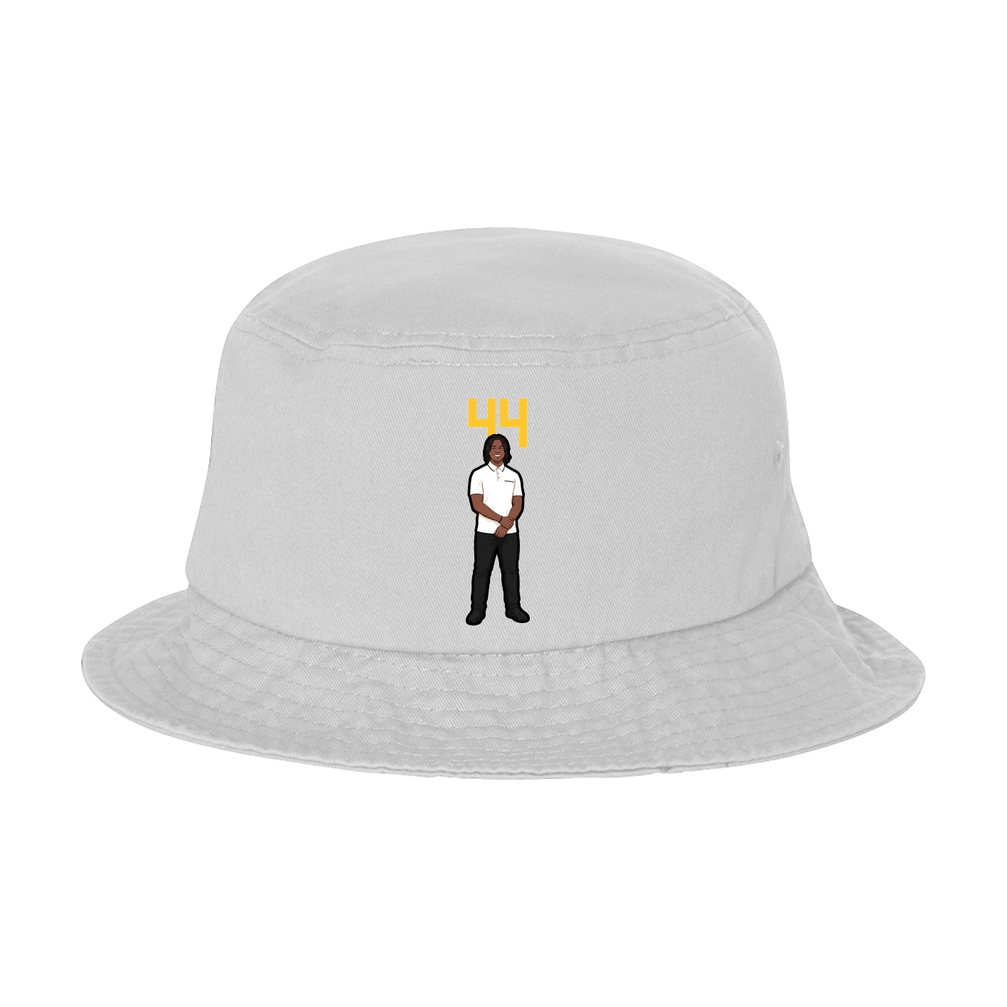 Bucket Cap — Number Top in White
