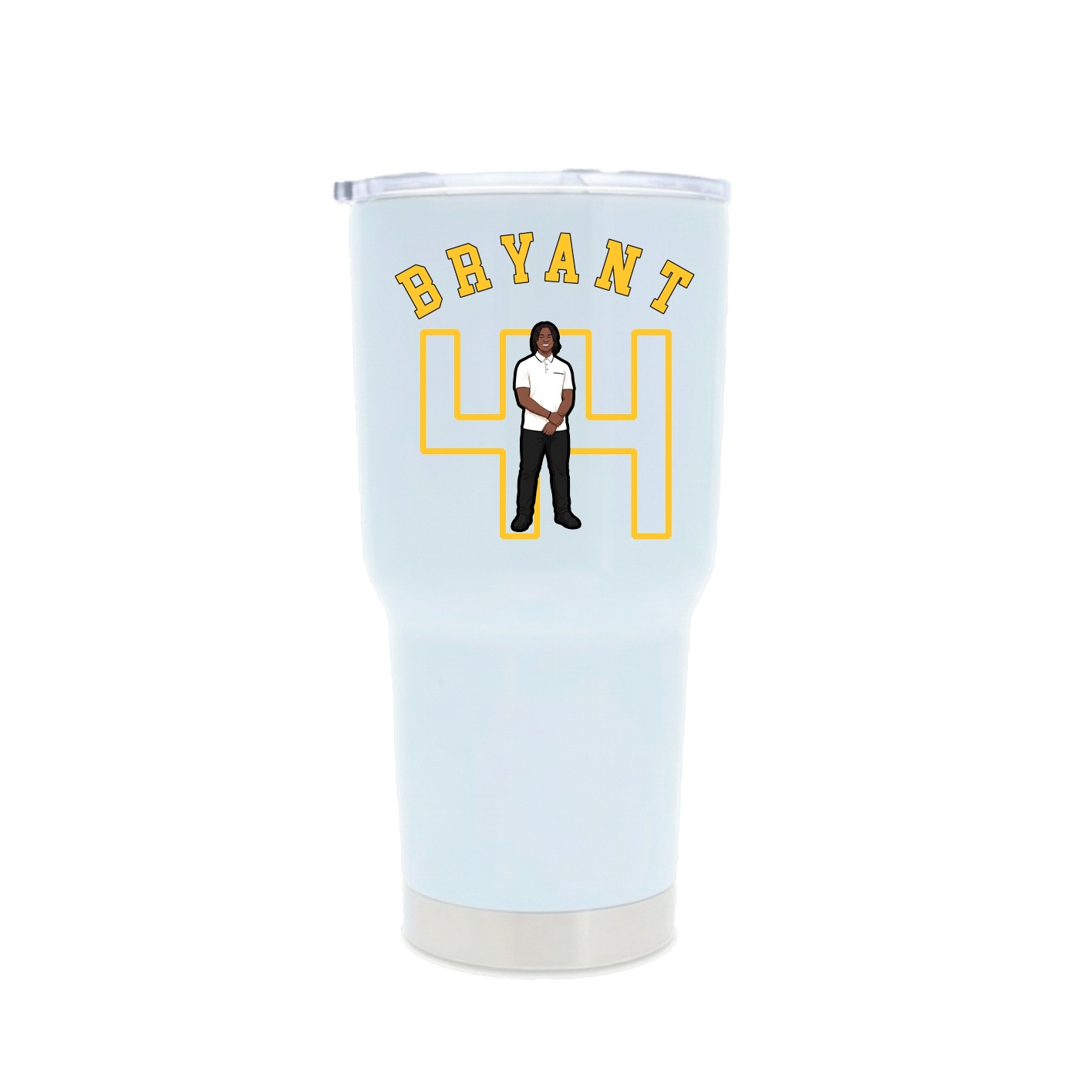 30oz Stainless Steel Tumbler — Shirsey Arch in White