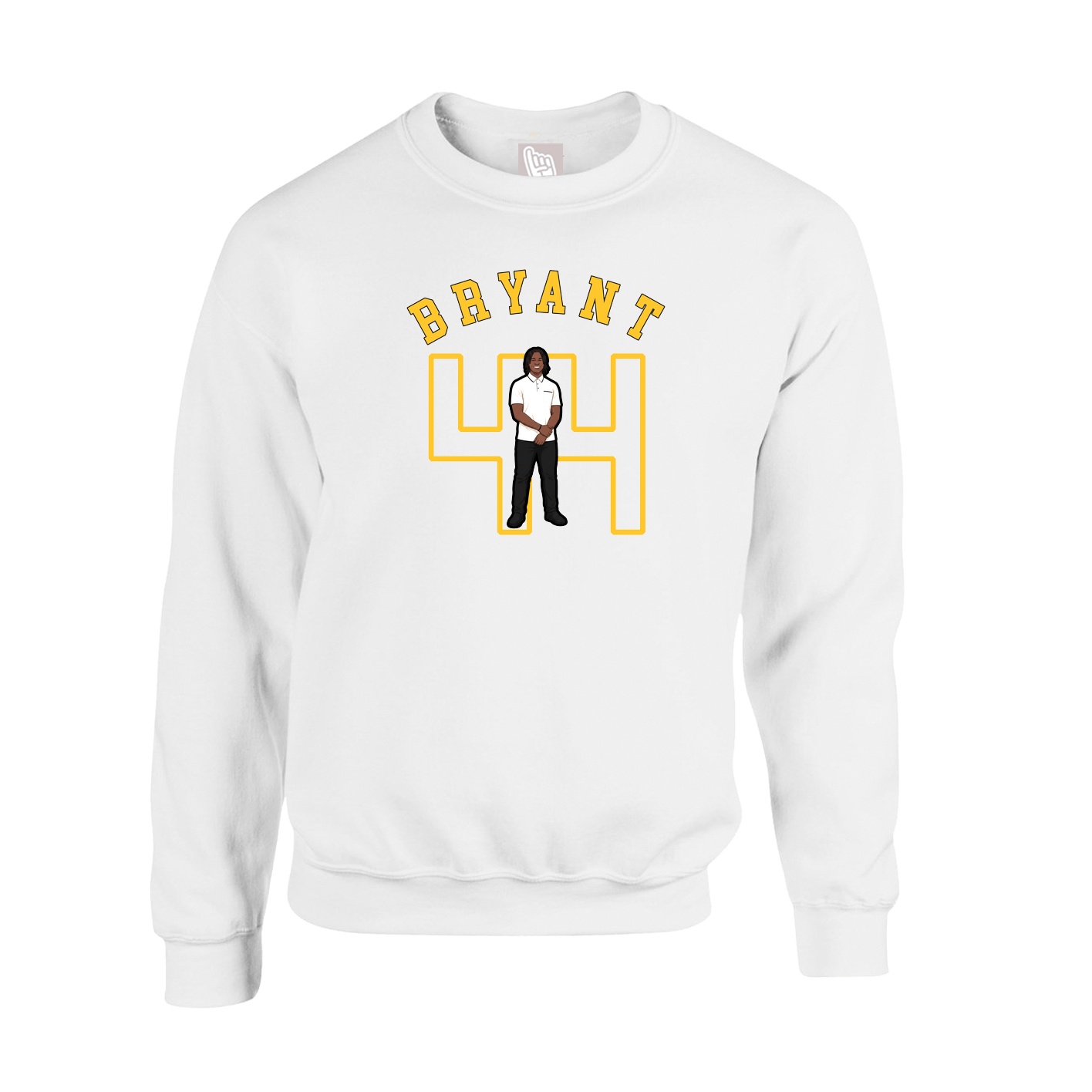 Fleece Crew — Shirsey Arch in White
