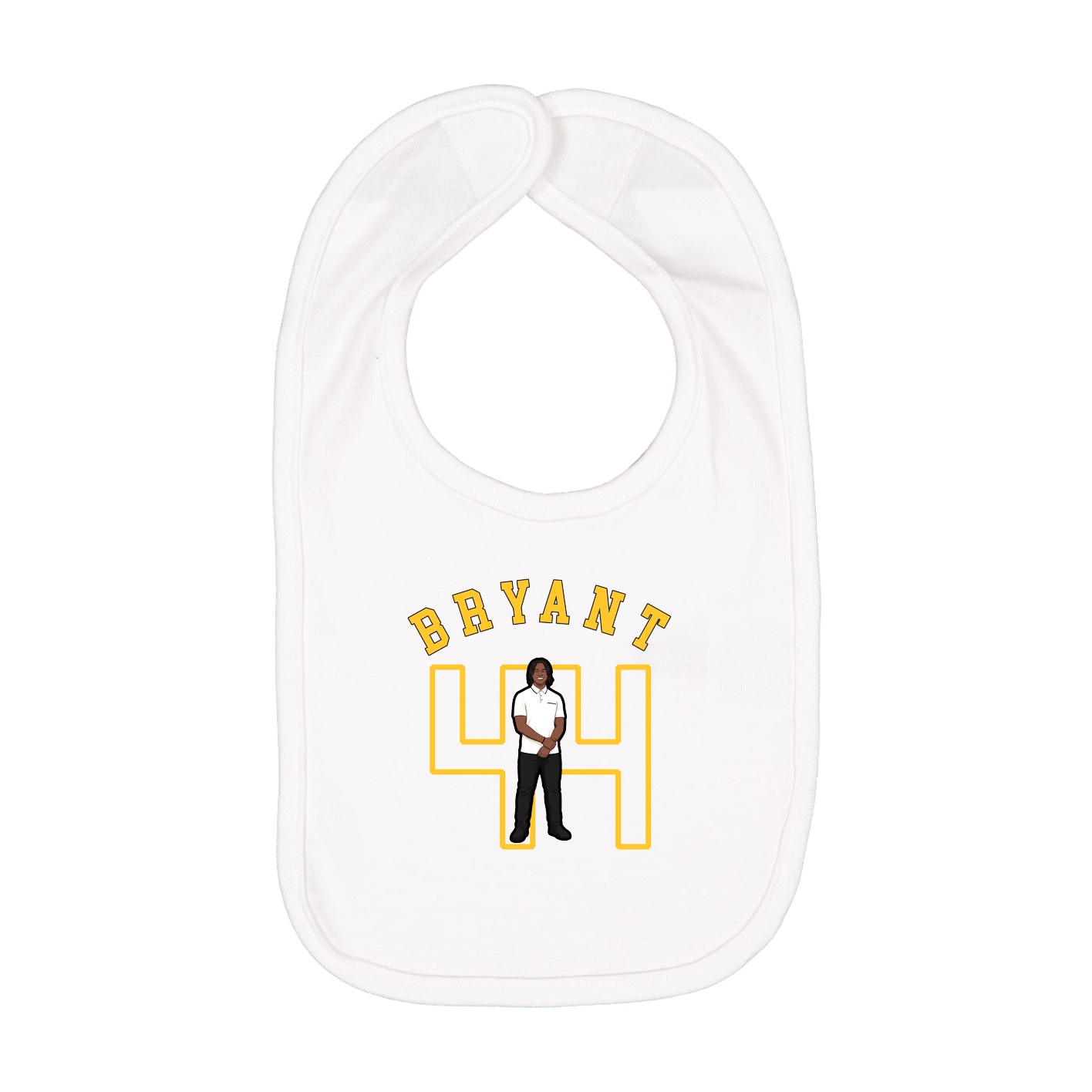 Infant Bib — Shirsey Arch in White