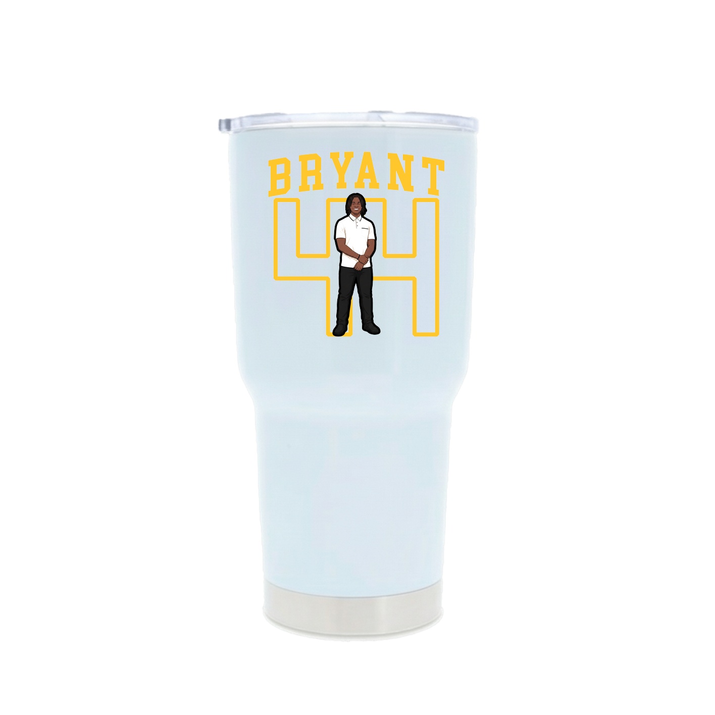 30oz Stainless Steel Tumbler — Shirsey in White