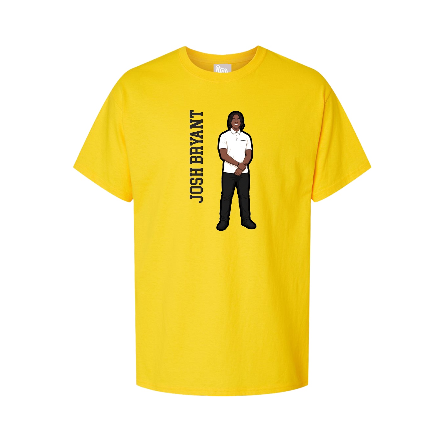 Youth Tee — Name Vertical in Gold