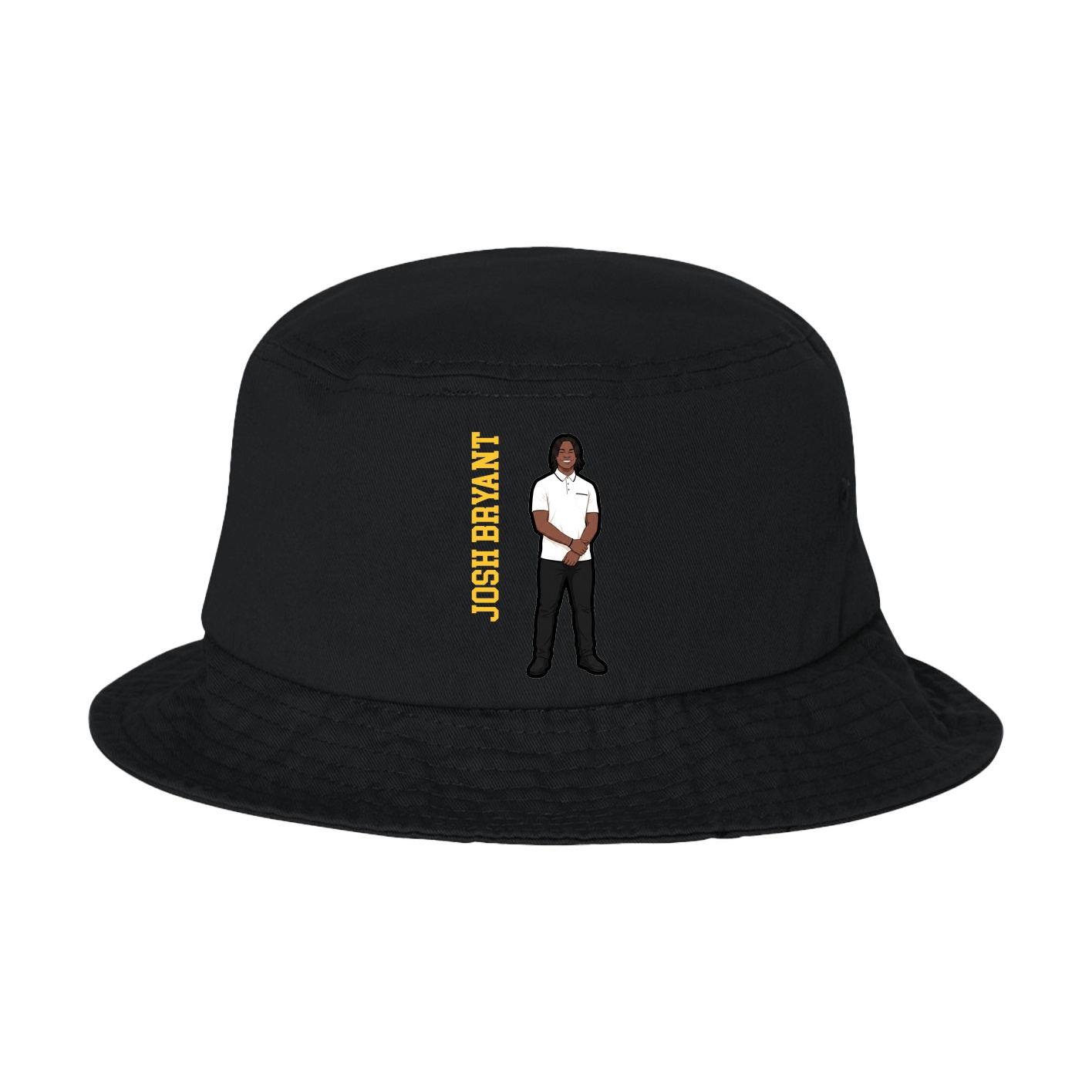 Bucket Cap — Name Vertical in Black