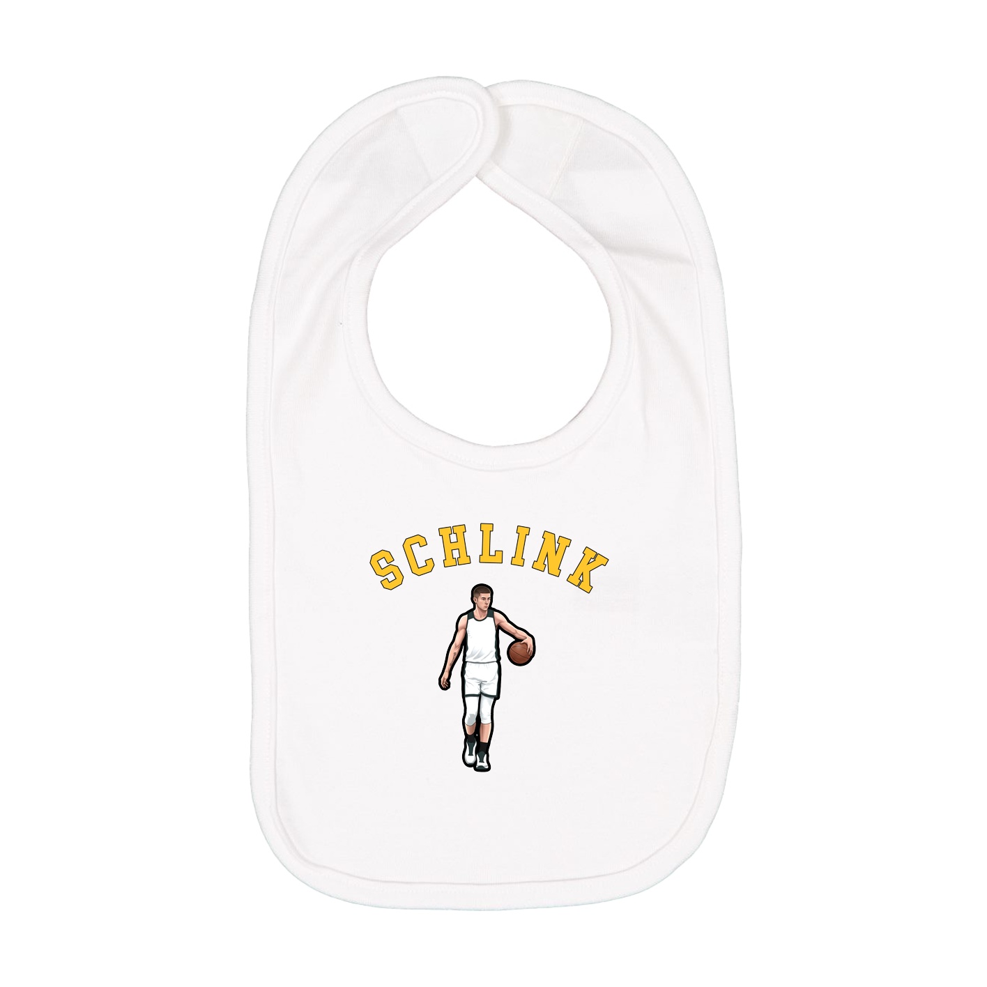 Infant Bib — Shirsey Arch in White