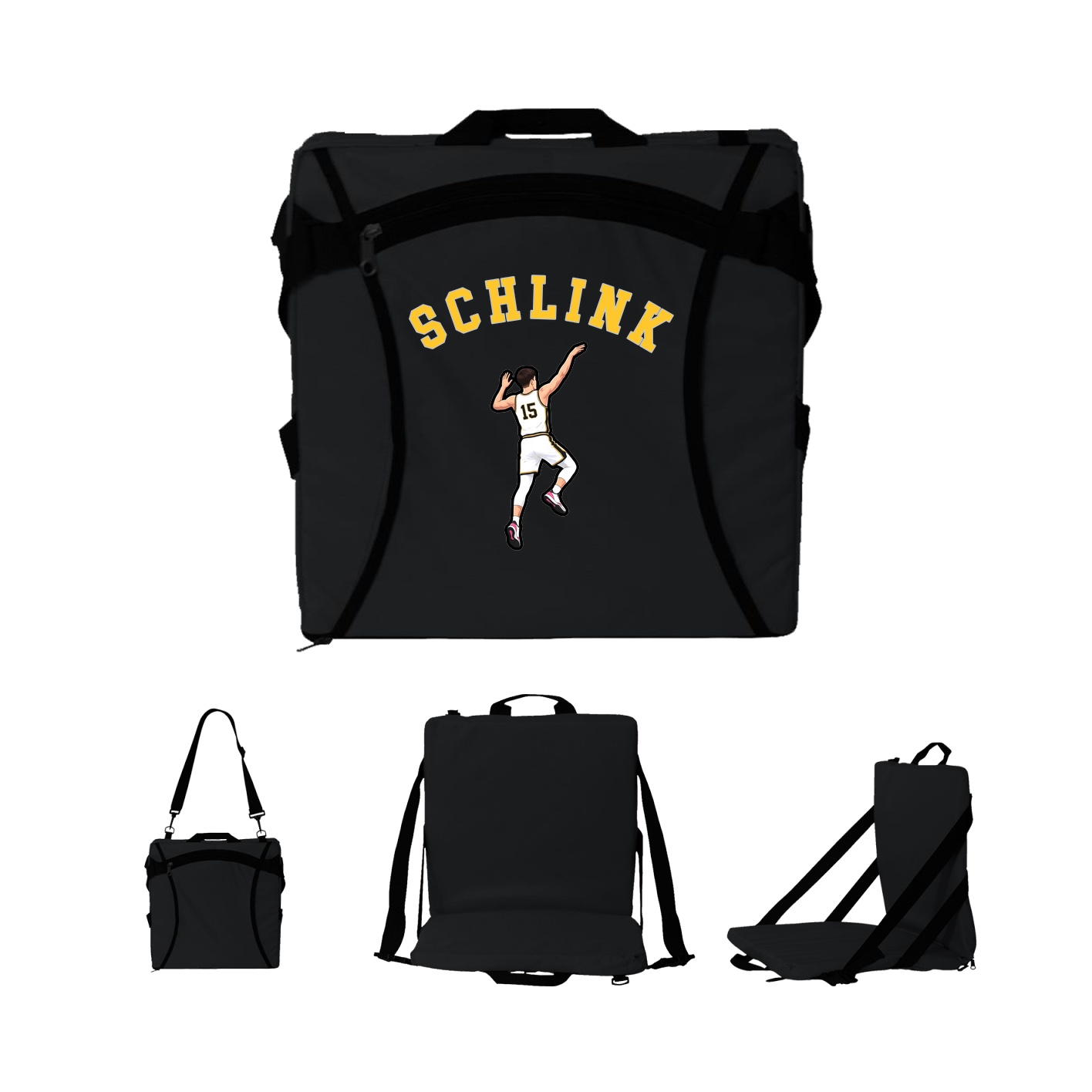 Folding Stadium Seat — Shirsey Arch in Black