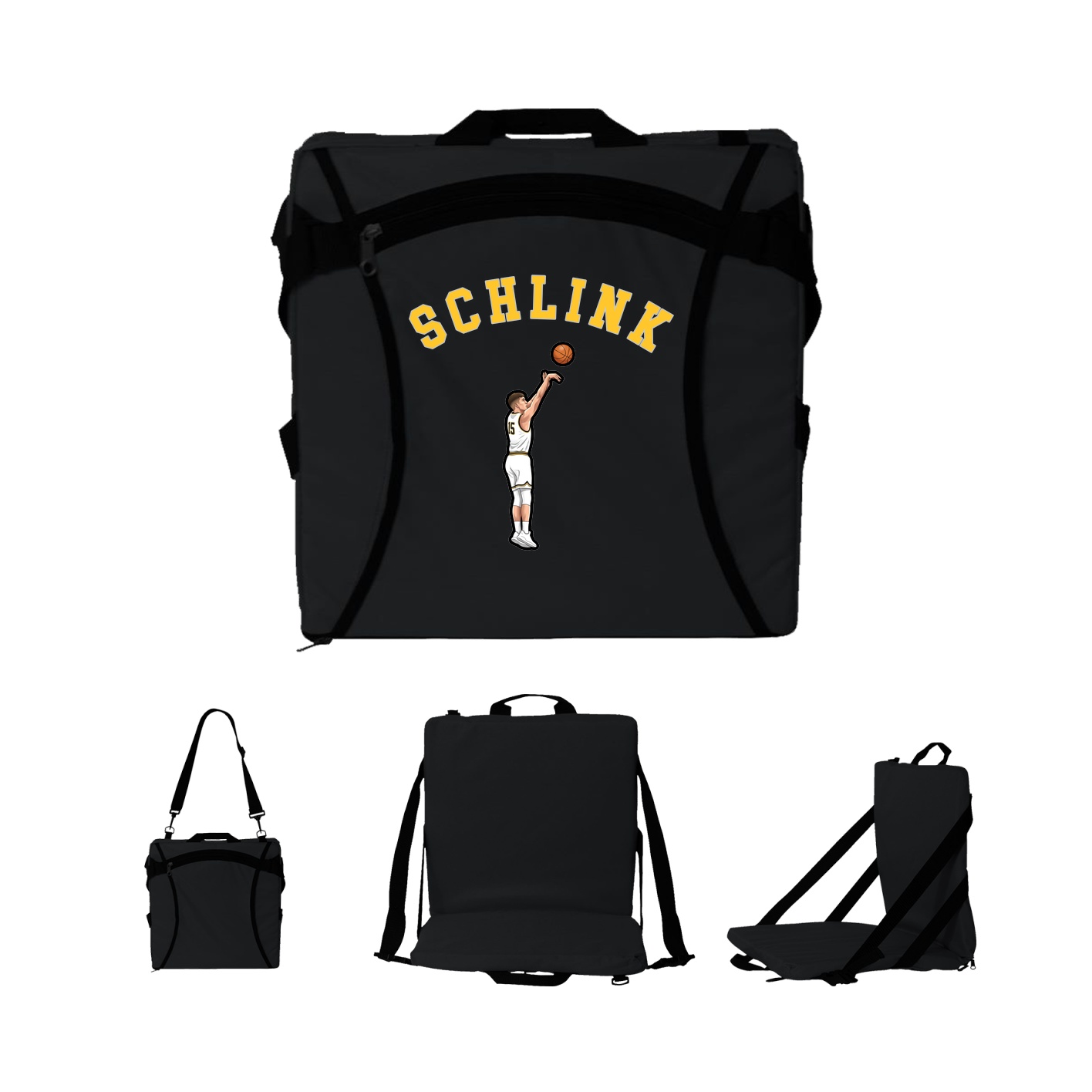 Folding Stadium Seat — Shirsey Arch in Black