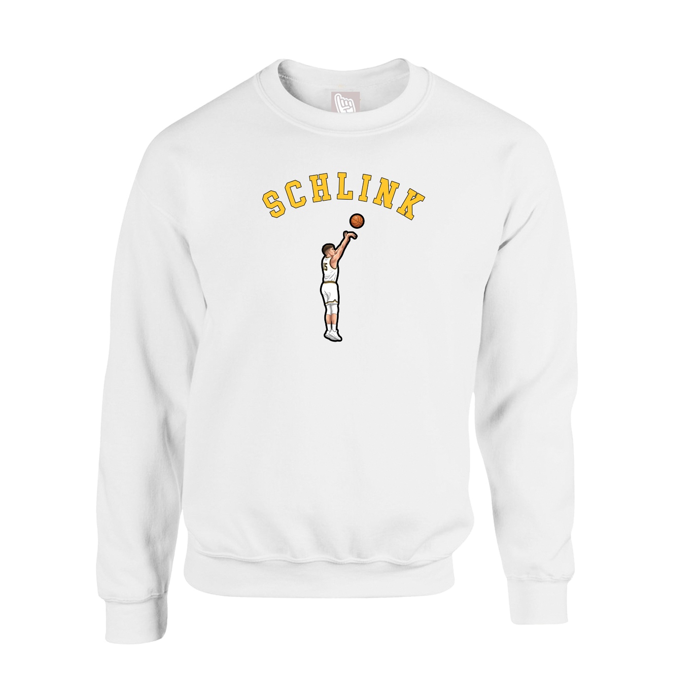 Fleece Crew — Shirsey Arch in White