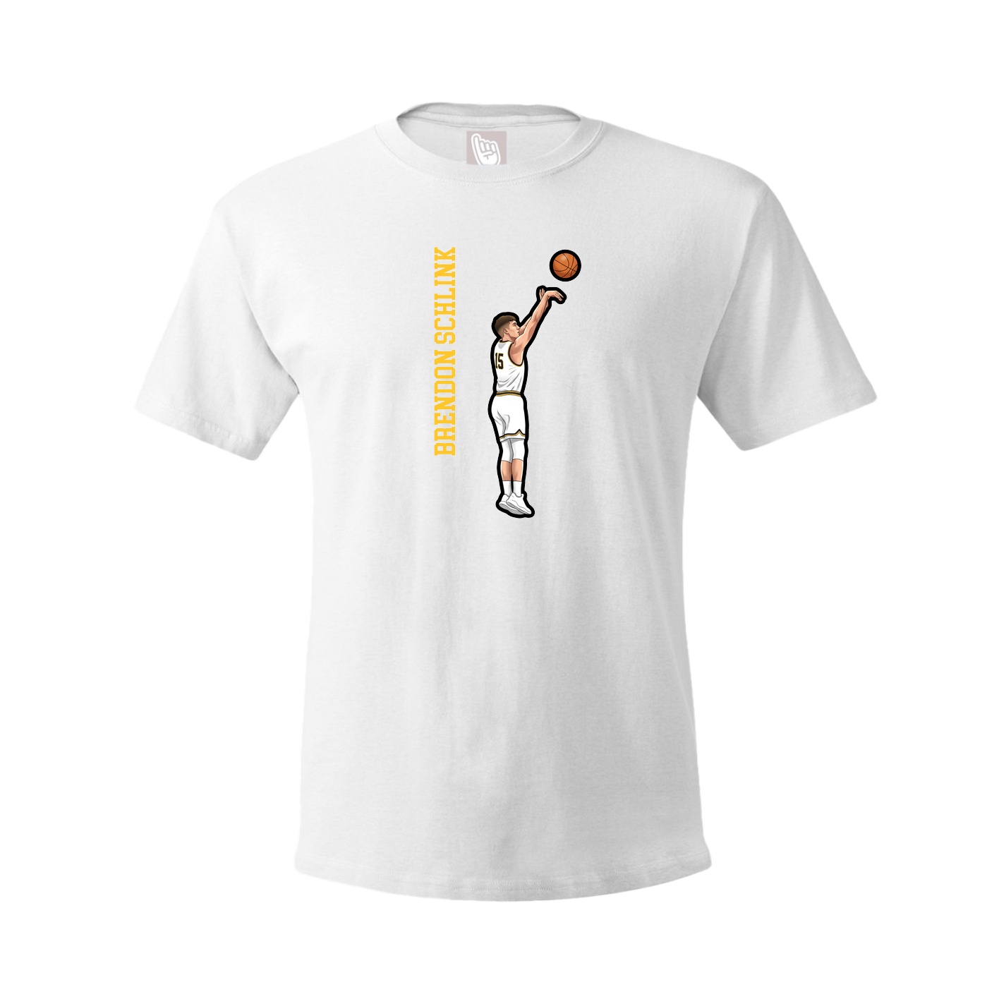 Tee — Name Vertical in White