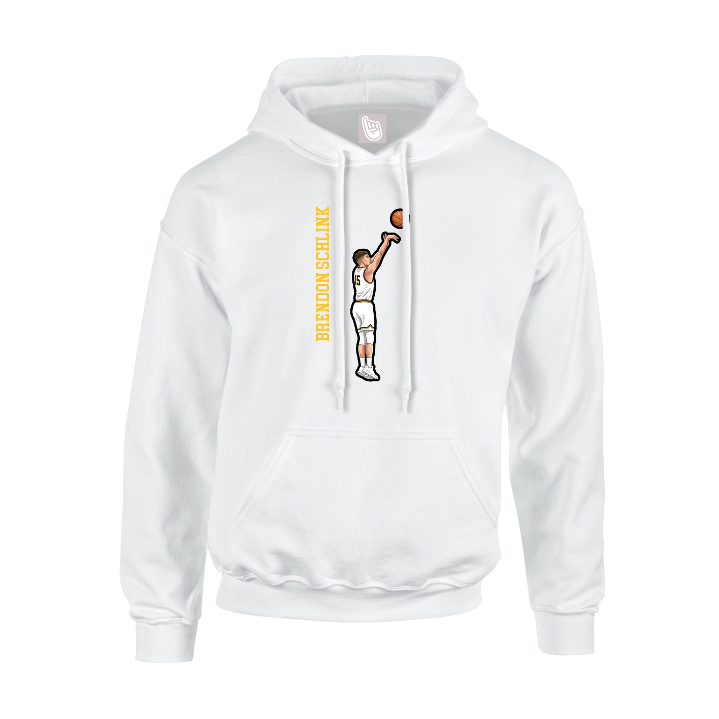 Hoodie — Name Vertical in White