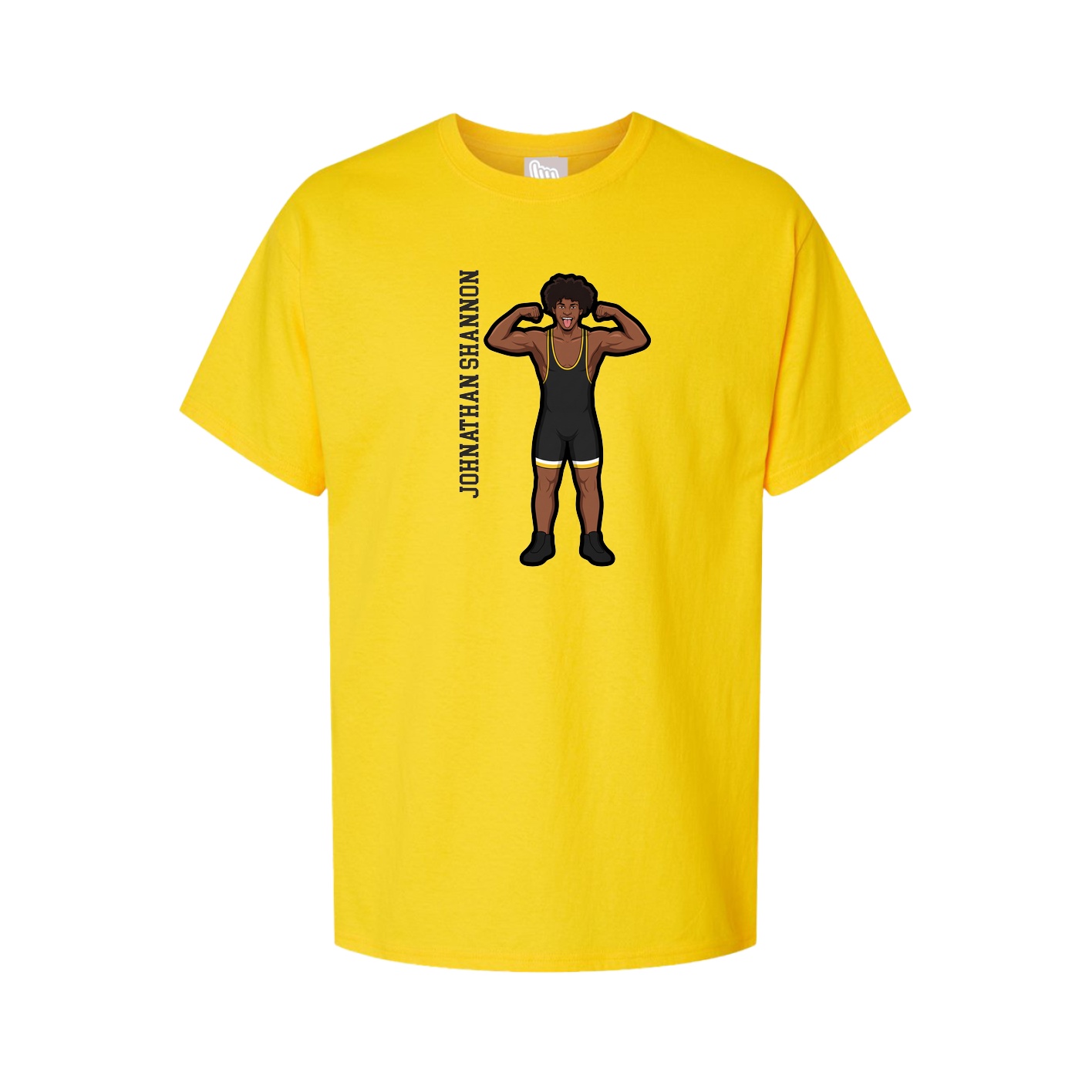 Youth Tee — Name Vertical in Gold