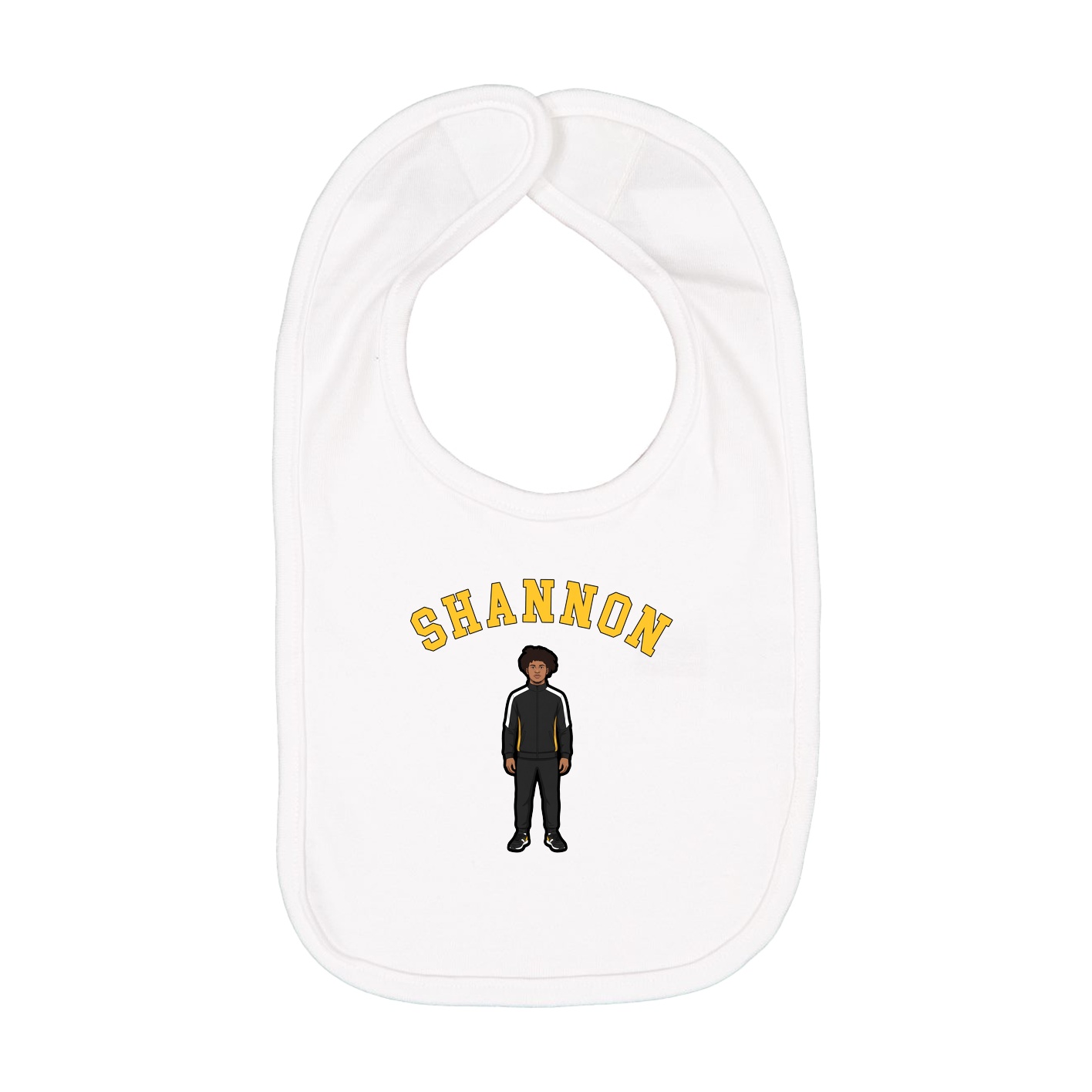 Infant Bib — Shirsey Arch in White
