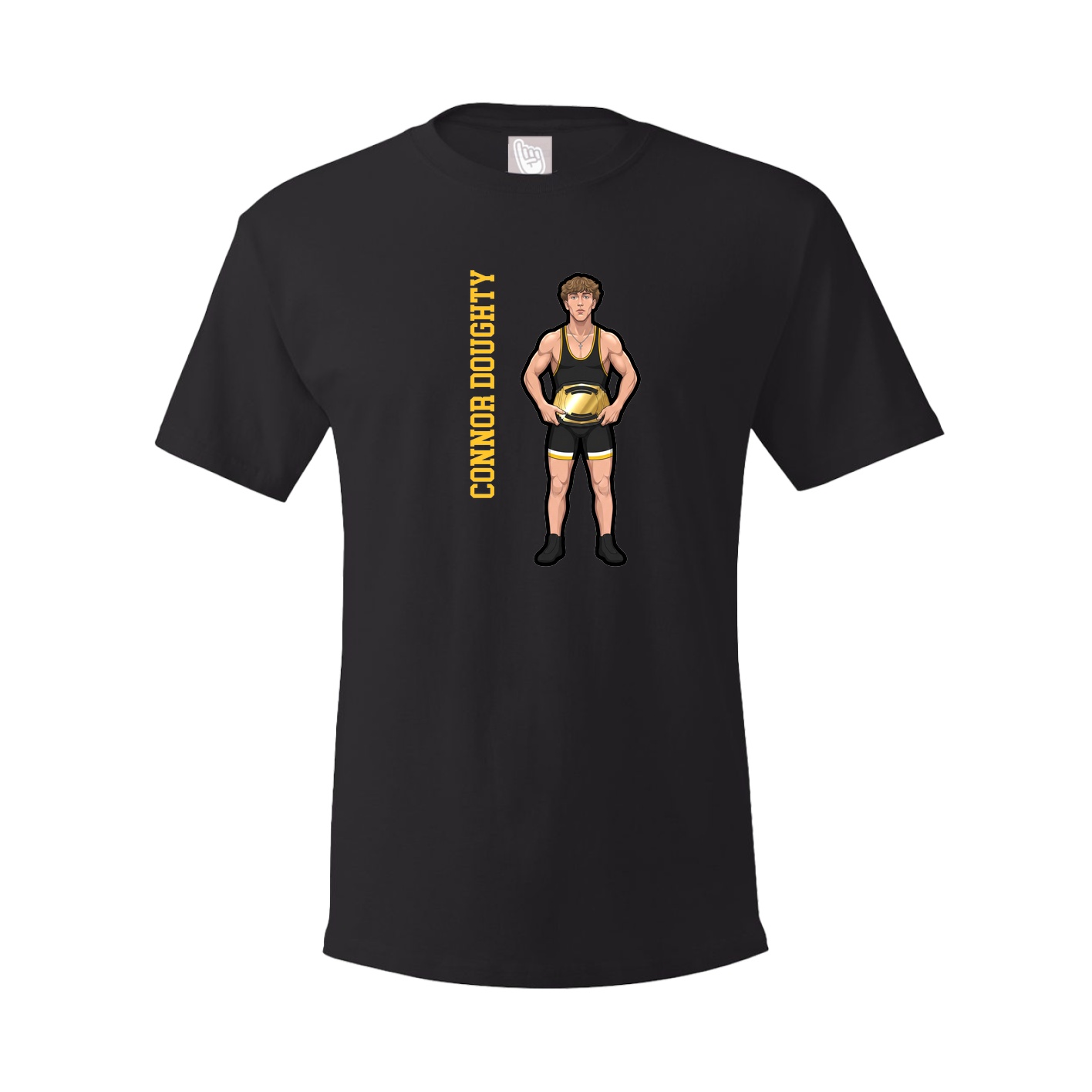 Youth Tee — Name Vertical in Black