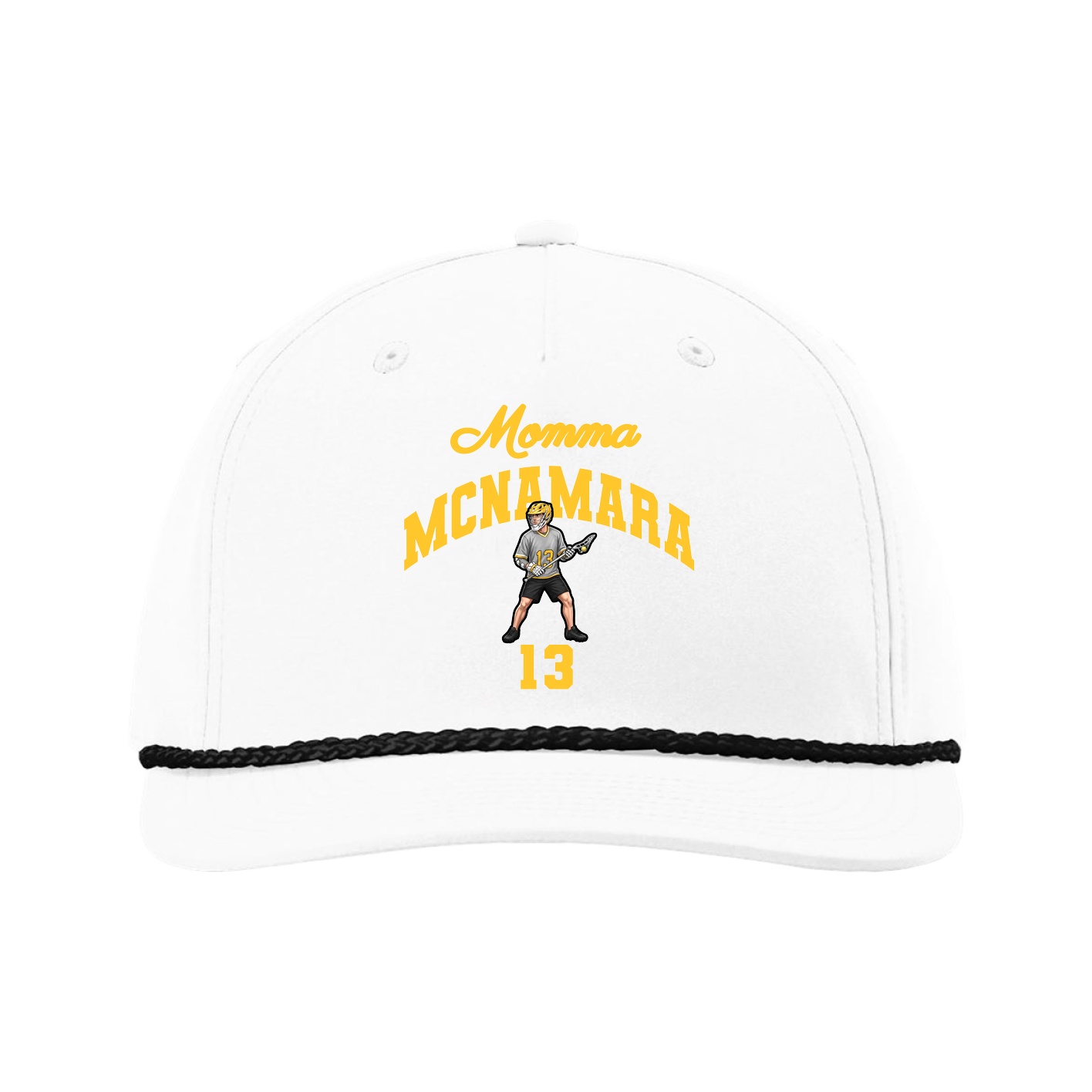 Five-Panel Classic Rope Cap — Mothers Day Arch in White