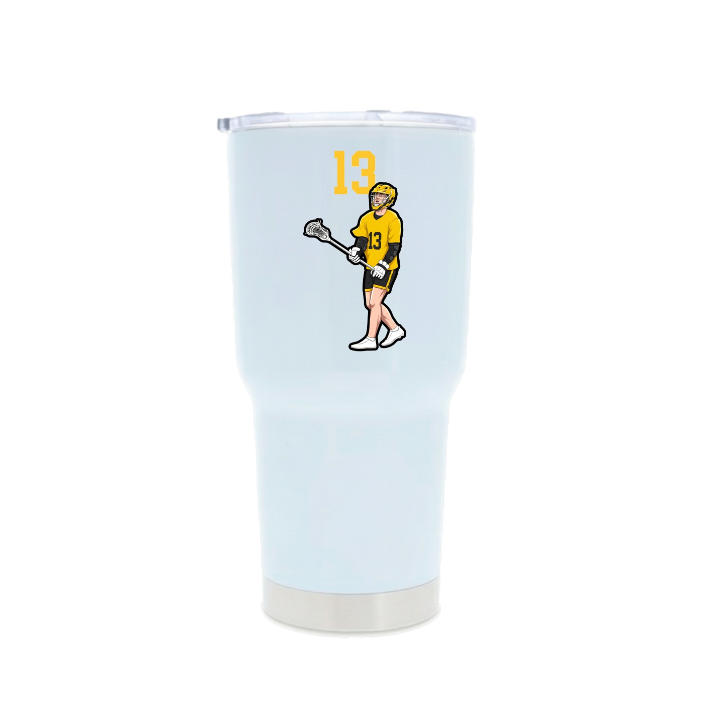 30oz Stainless Steel Tumbler — Number Top in White