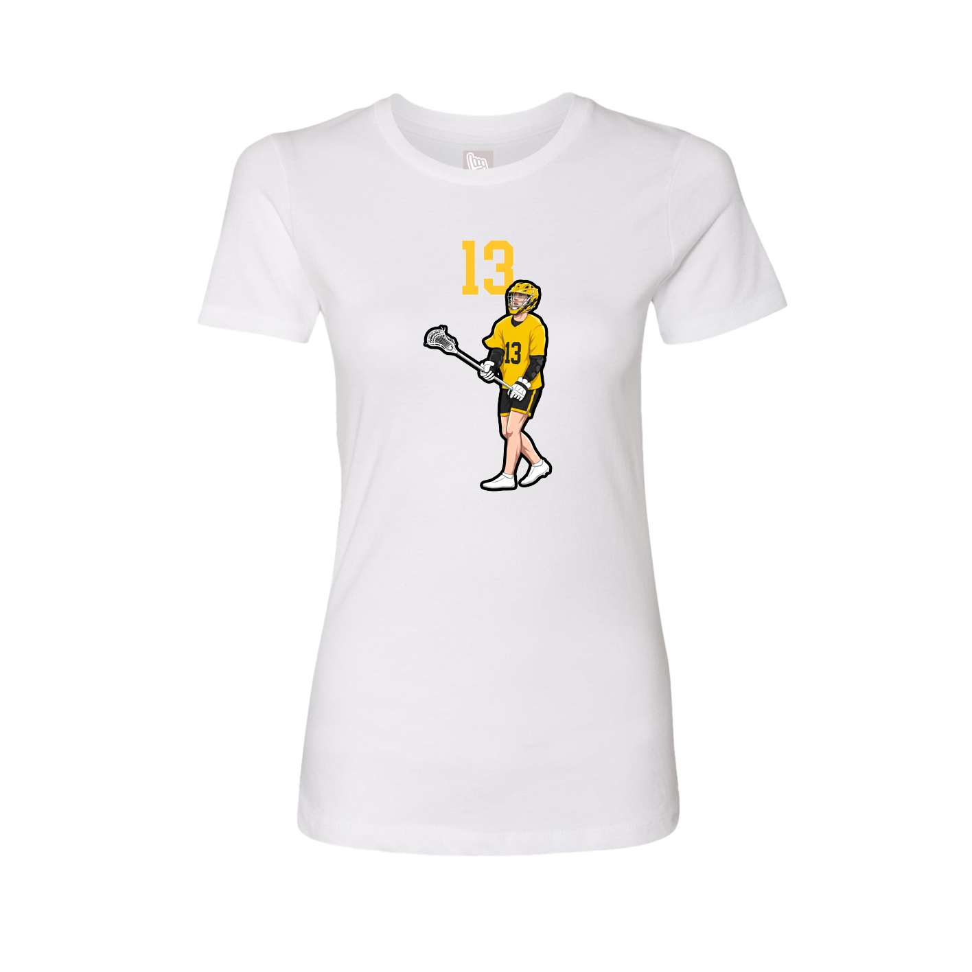 Womens Tee — Number Top in White